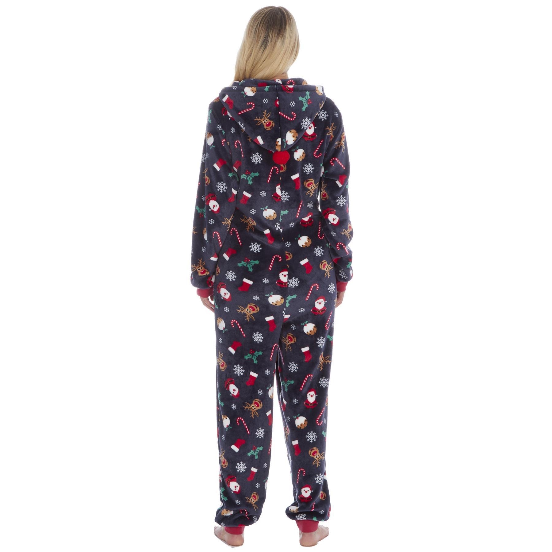 Mens Snuggle Warm Soft Fleece Hooded Zip 1Onesie All In One Jumpsuit Pyjamas UK - Picture 3 of 56