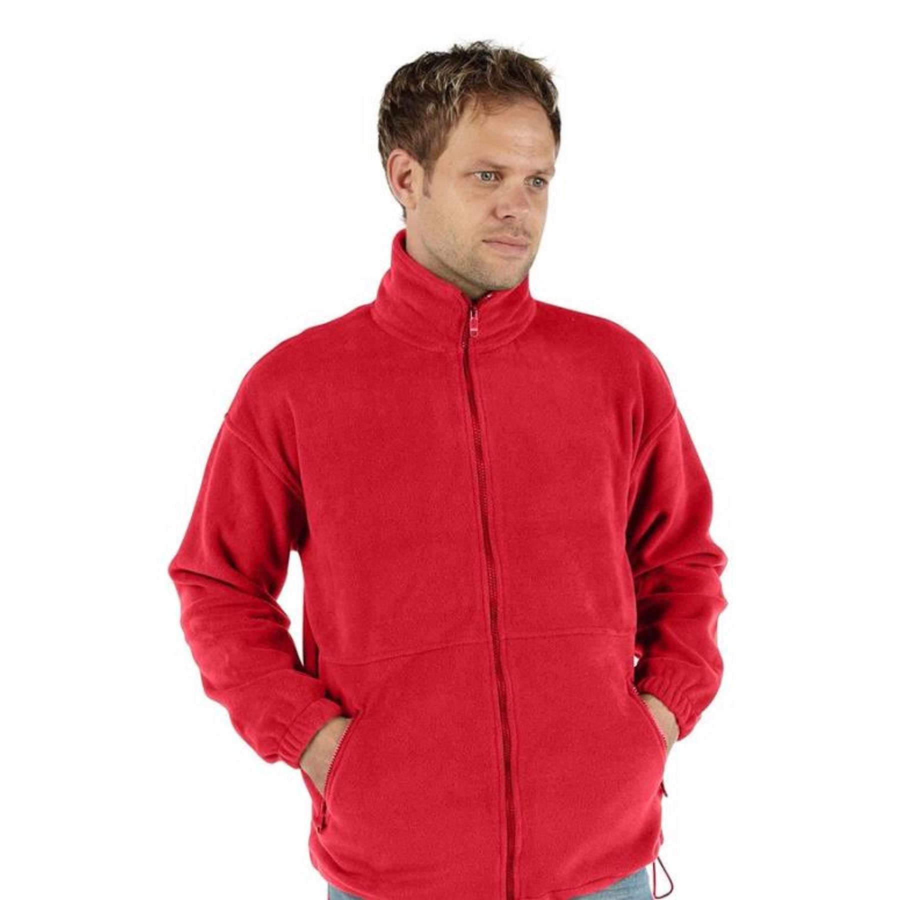 Mens Fleece Jacket Full Zip Up Polar Work Warm Anti Pill Outdoor Coat Top Pocket - Picture 18 of 23