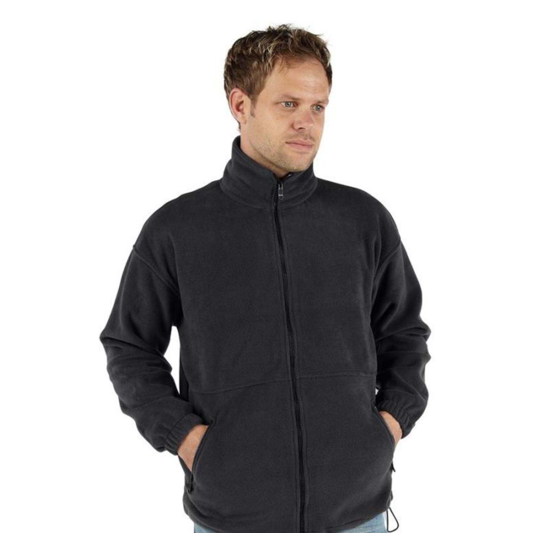 Mens Fleece Jacket Full Zip Up Polar Work Warm Anti Pill Outdoor Coat Top Pocket - Picture 10 of 23