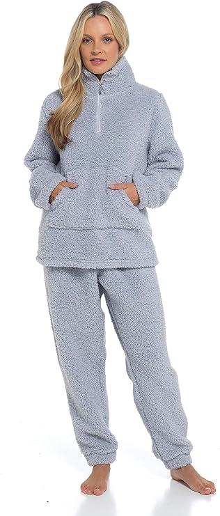 Womens Twosie Pyjamas Sets Fleece Cosy Ladies Novelty Loungewear Gift Nightwear - Picture 12 of 24