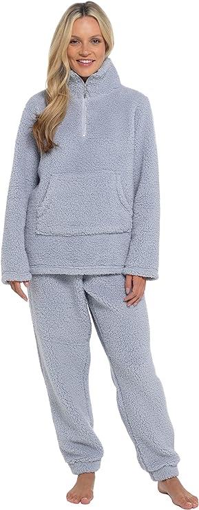 Womens Twosie Pyjamas Sets Fleece Cosy Ladies Novelty Loungewear Gift Nightwear - Picture 9 of 24