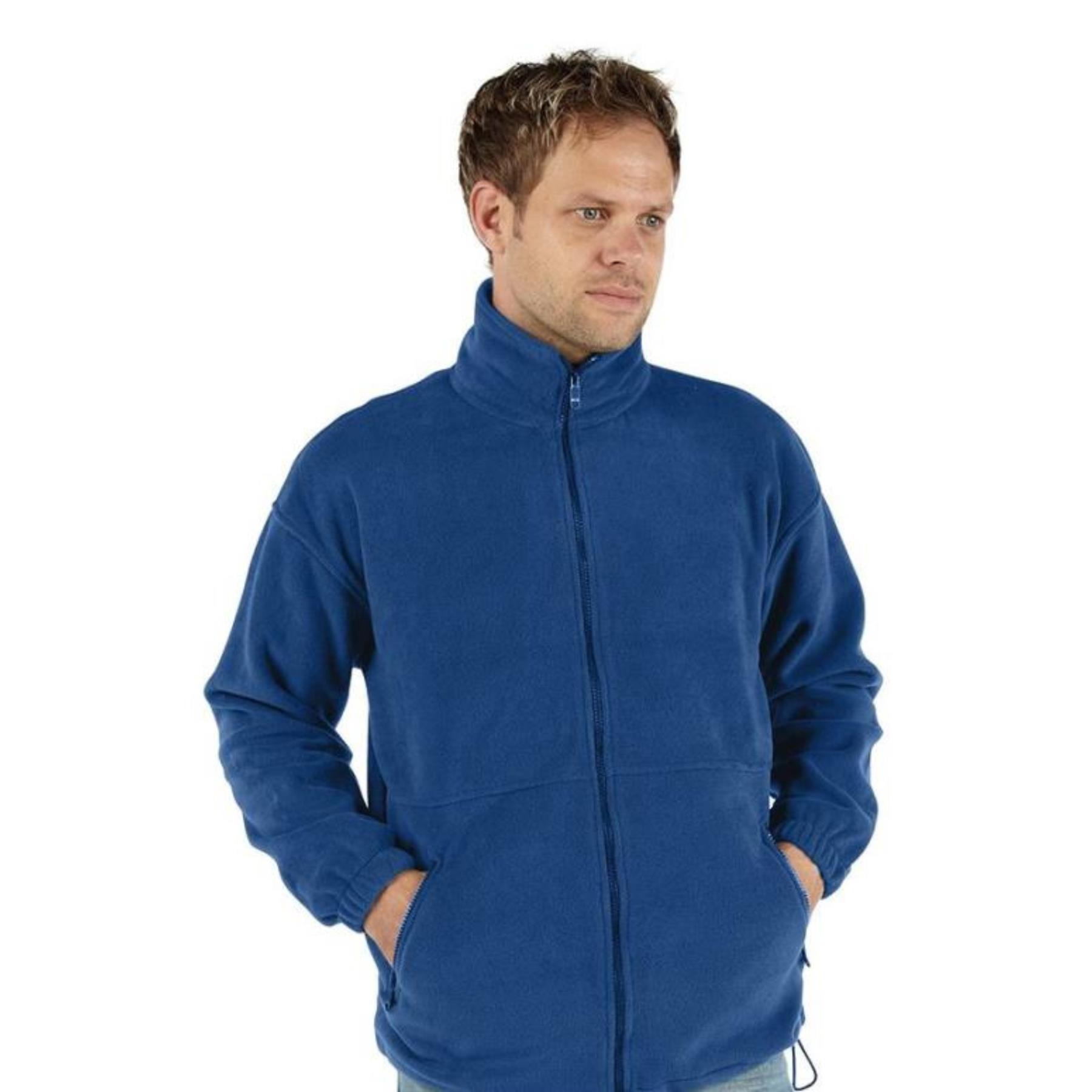 Mens Fleece Jacket Full Zip Up Polar Work Warm Anti Pill Outdoor Coat Top Pocket