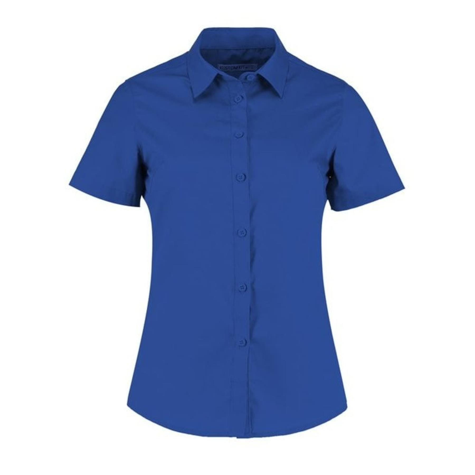 Ladies Womens Short Sleeve Blouses Office Shirts Work Formal Smart Top Size 8-26 - Picture 15 of 44