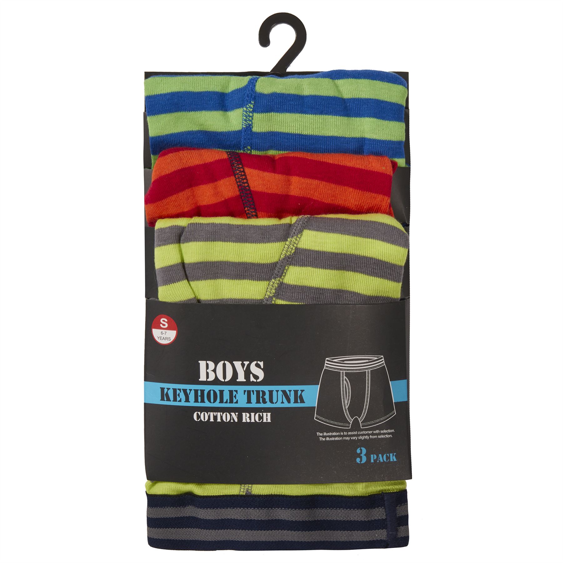 Kids Boys Boxers Trunks Pants Underwear Plain Printed Underpants Cotton