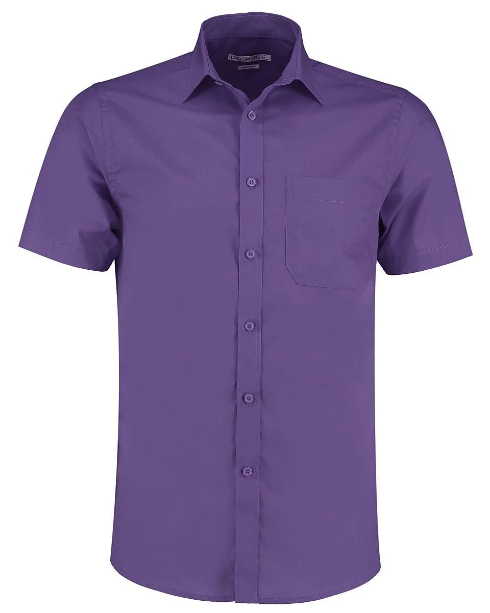 Mens Short Sleeve Shirt Oxford Easy Iron Classic Formal Workwear Smart 14-19H - Picture 25 of 30
