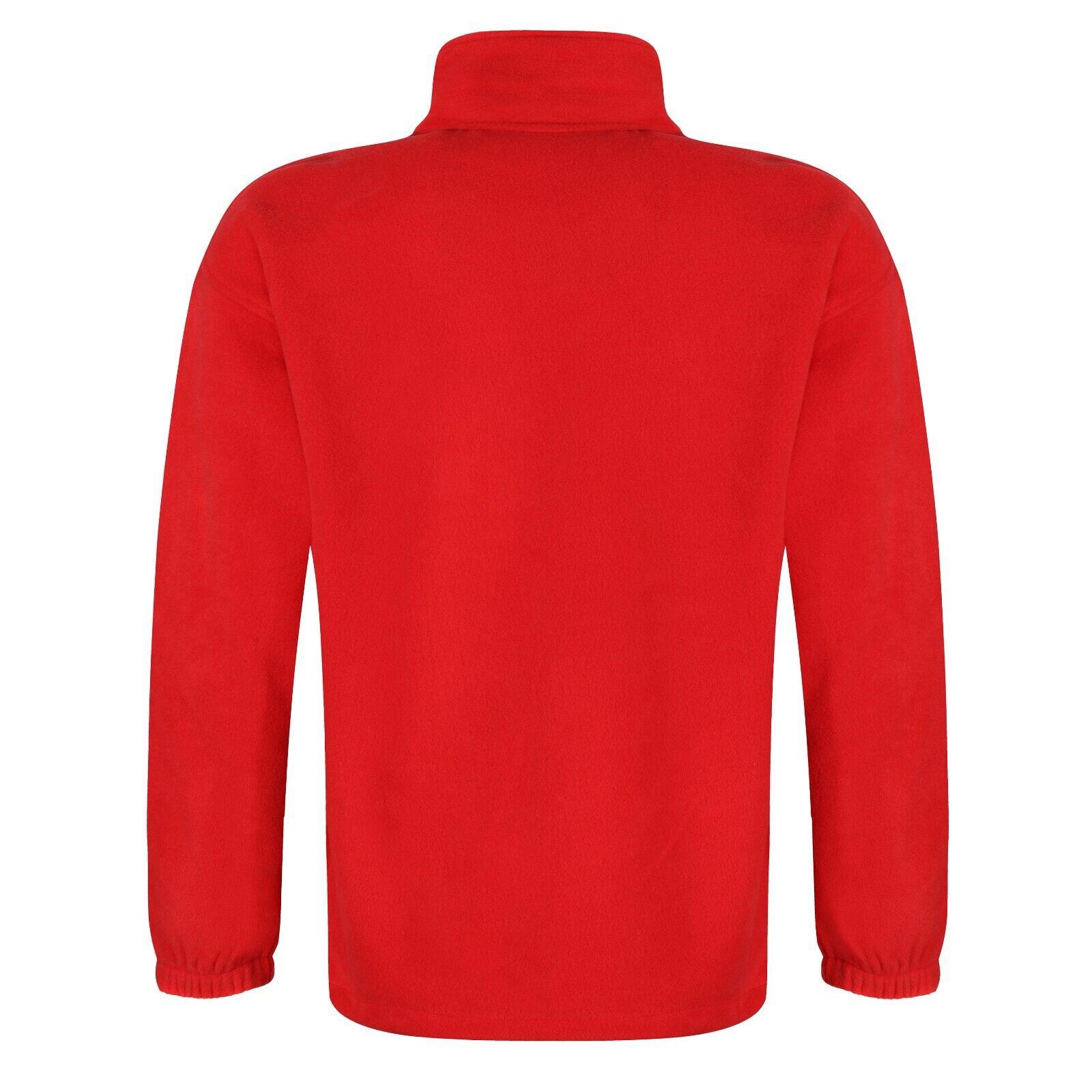 Mens Fleece Jacket Full Zip Up Polar Work Warm Anti Pill Outdoor Coat Top Pocket - Picture 20 of 23