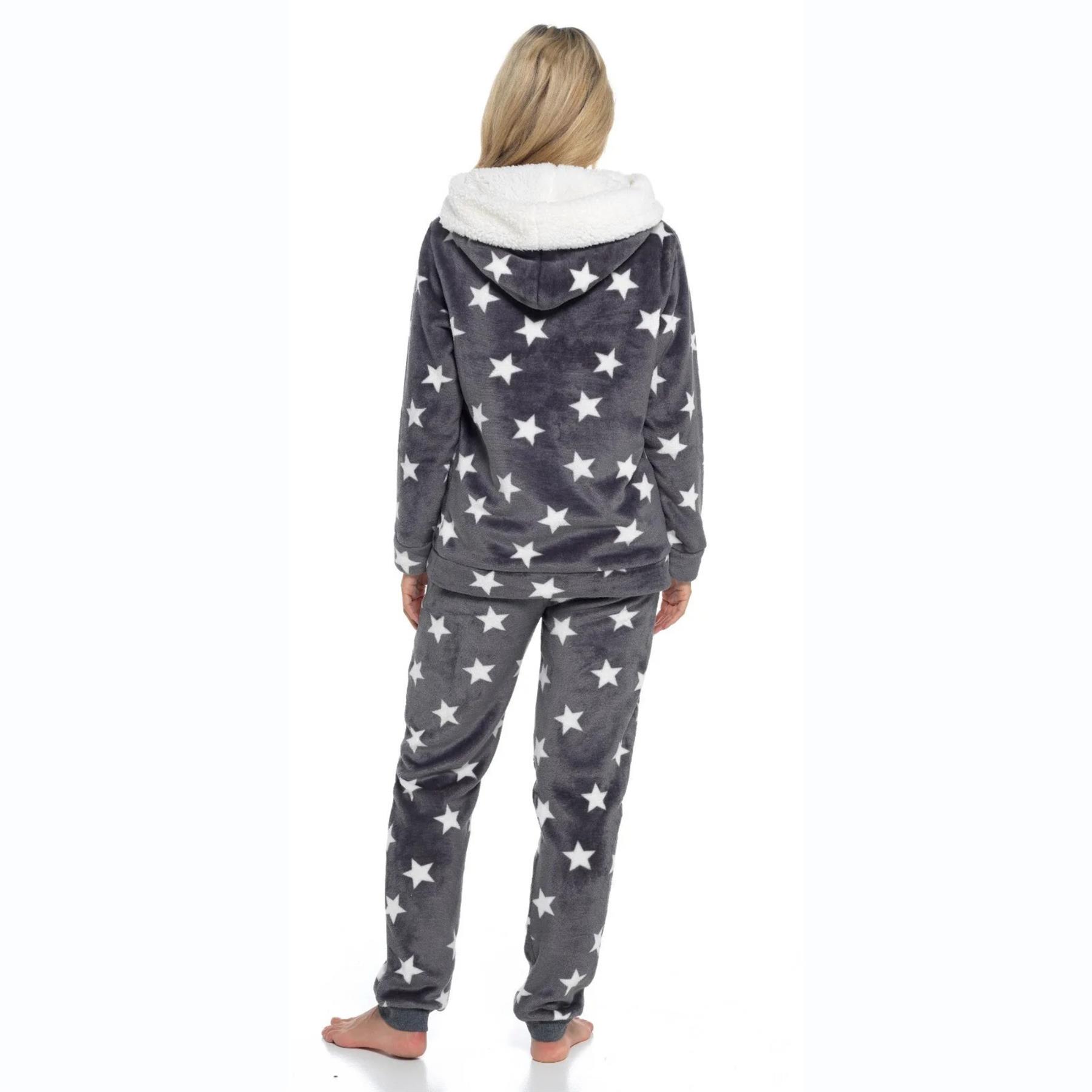 Womens Twosie Pyjamas Sets Fleece Cosy Ladies Novelty Loungewear Gift Nightwear - Picture 16 of 24