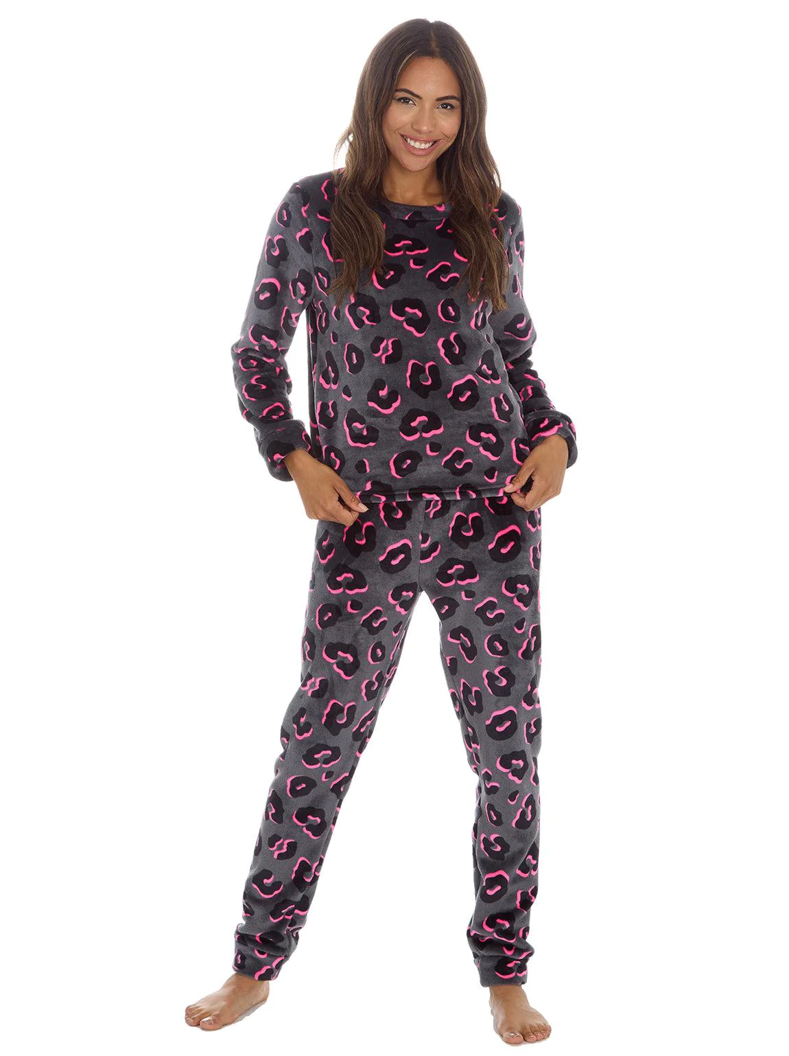 Womens Twosie Pyjamas Sets Fleece Cosy Ladies Novelty Loungewear Gift Nightwear - Picture 6 of 24