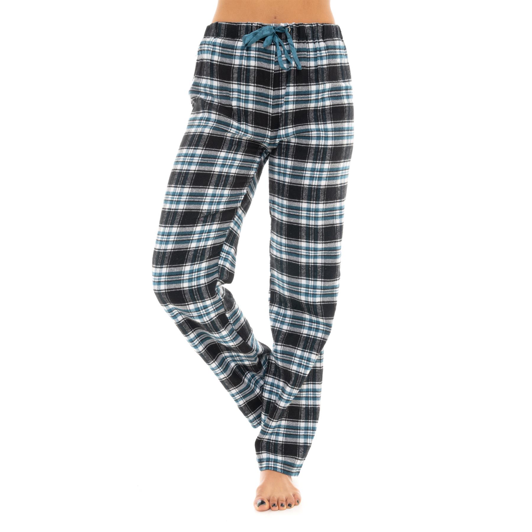 Ladies Flannel Woven Lounge Pants Womens Pyjama Bottoms Lightweight