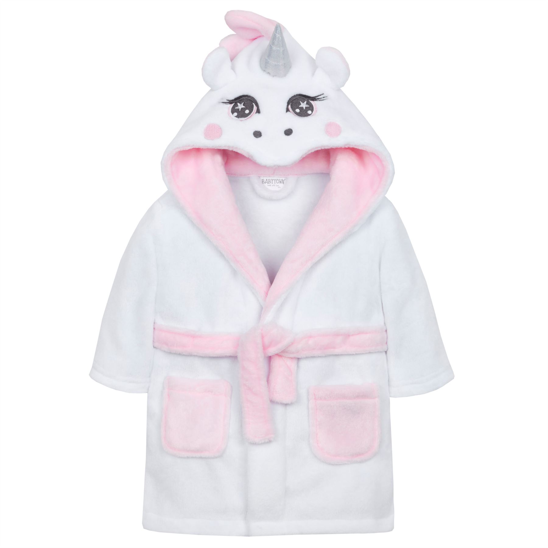 Baby Girl Babies Dressing Gown Robe Plush Fleece Velvet Soft Cosy Warm