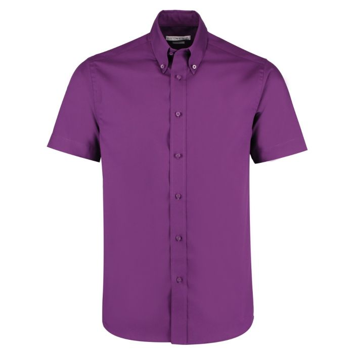 Mens Short Sleeve Shirt Oxford Easy Iron Classic Formal Workwear Smart 14-19H - Picture 29 of 30