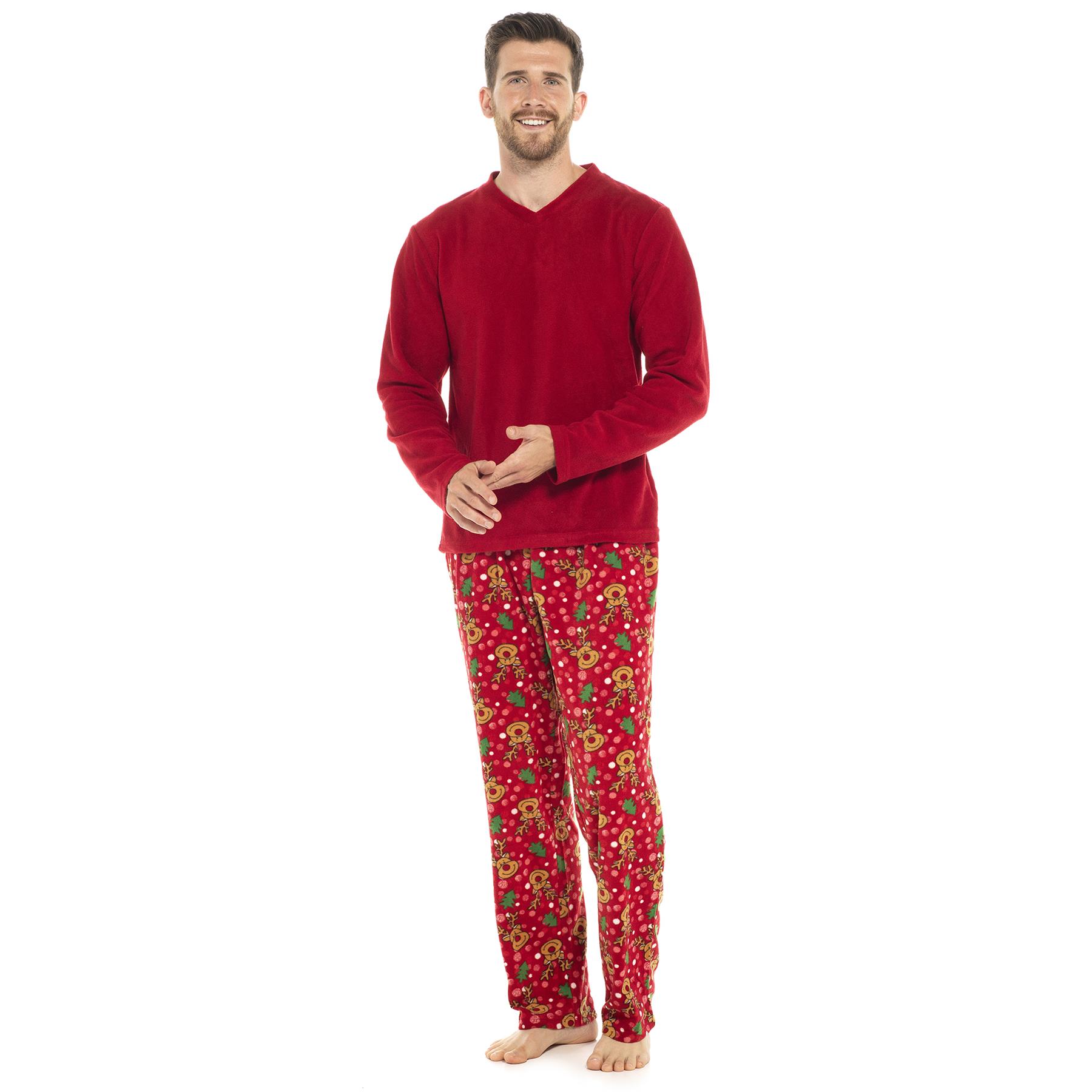 Unisex All in One Christmas Hooded Pyjamas Xmas Loungewear Couples Matching PJs - Picture 20 of 41