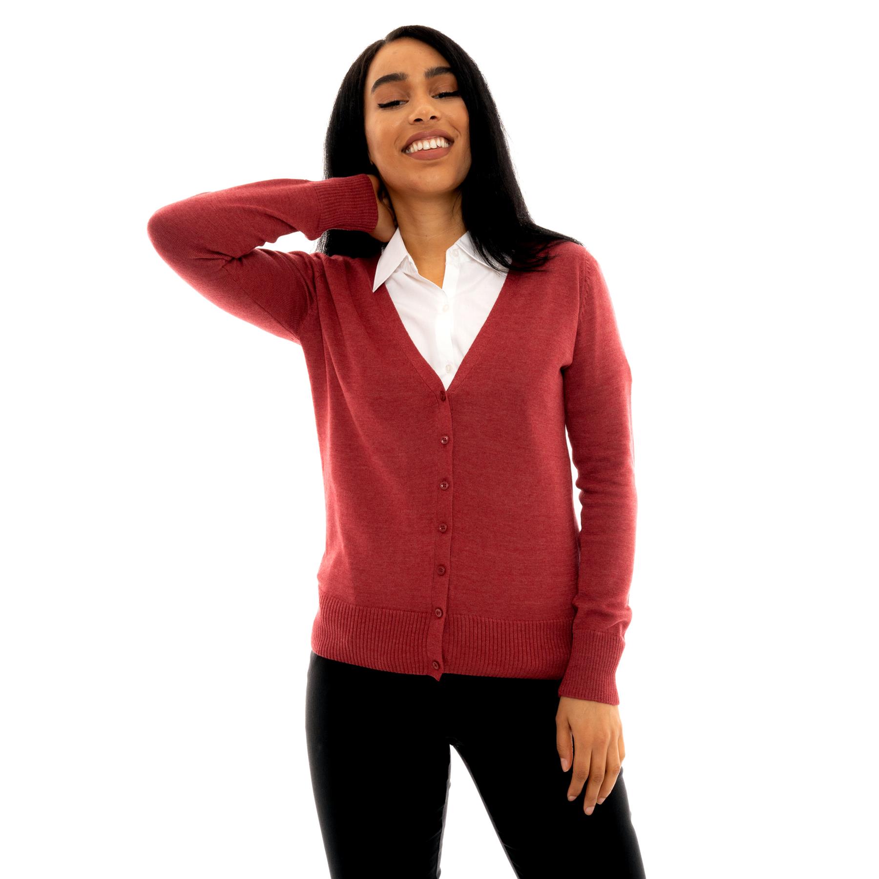 Back to School Girls Cardigan V Neck Smart Formal Fine Knitwear Jumper Cardi UK - Picture 9 of 12