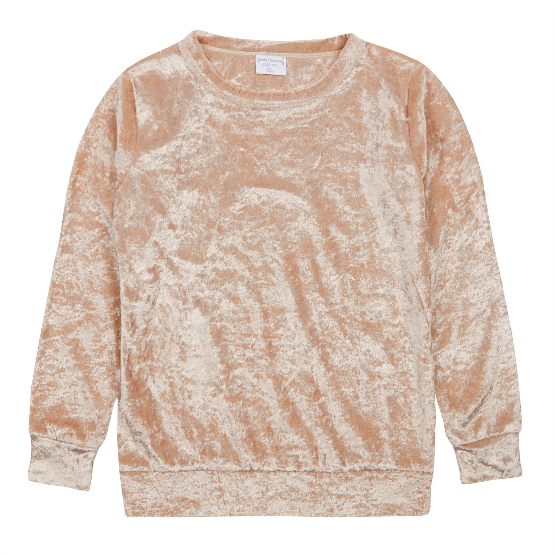 NEW Girls Kids Crushed Velvet Tracksuit Velour Soft Loungewear Sleep PJs Pyjamas - Picture 13 of 19