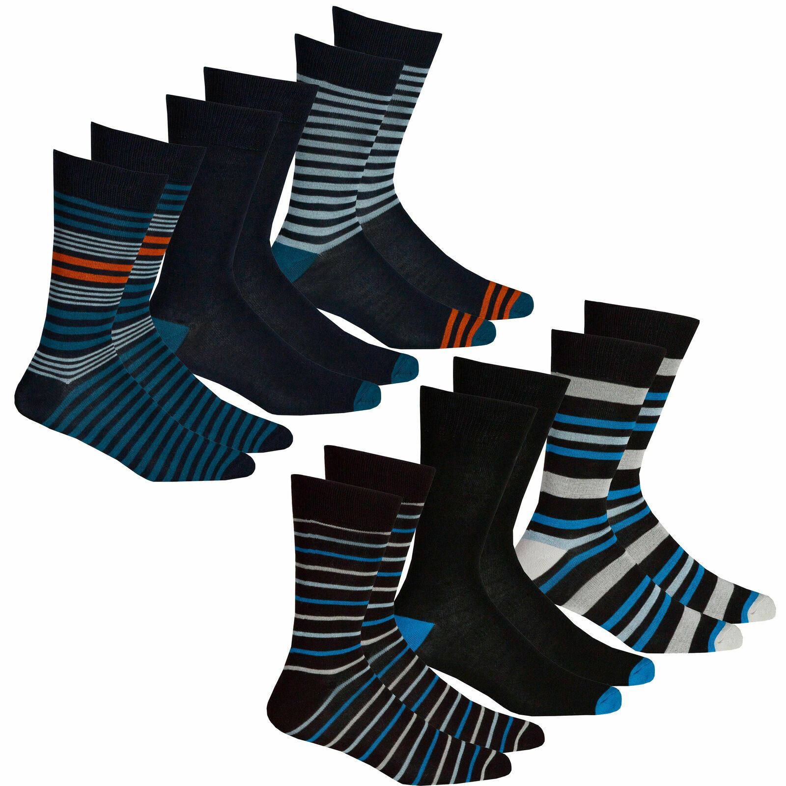 Multipacks BAMBOO Socks Mens Packs of 3 6 12 Pairs Elastic Gentle Soft