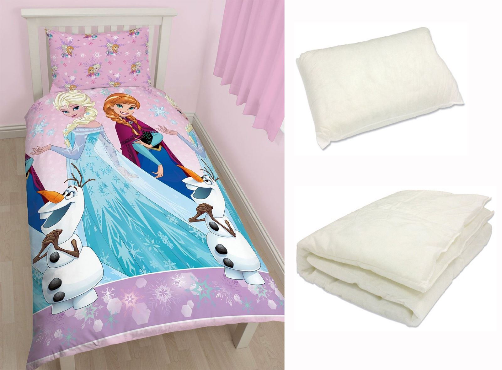 literie couette oreiller Disney Frozen Transparent Junior Bébé Lit bébé Bundle