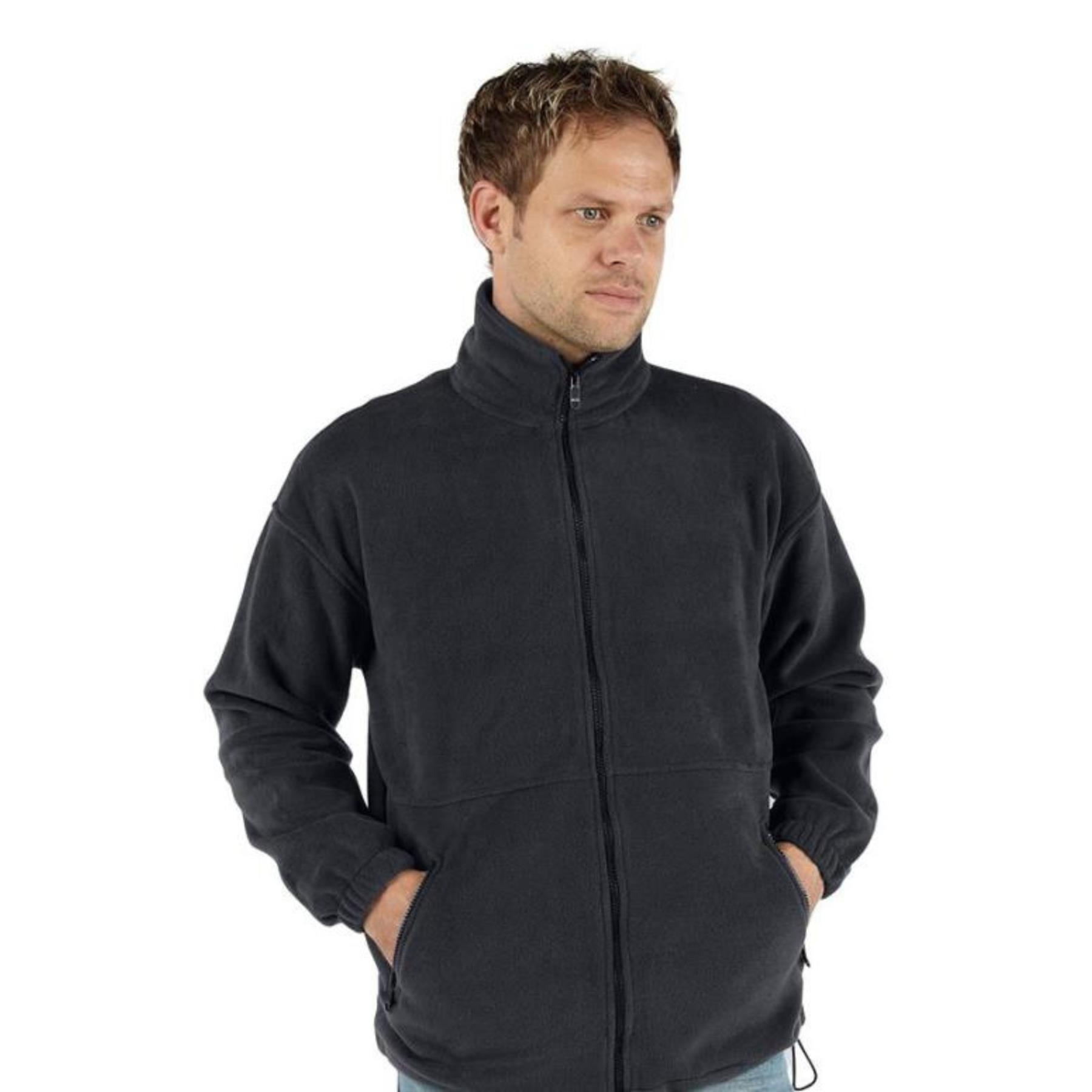 Mens Fleece Jacket Full Zip Up Polar Work Warm Anti Pill Outdoor Coat Top Pocket - Picture 6 of 23