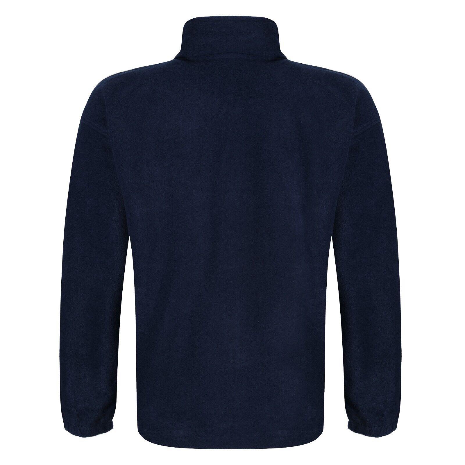 Mens Fleece Jacket Full Zip Up Polar Work Warm Anti Pill Outdoor Coat Top Pocket - Picture 8 of 23