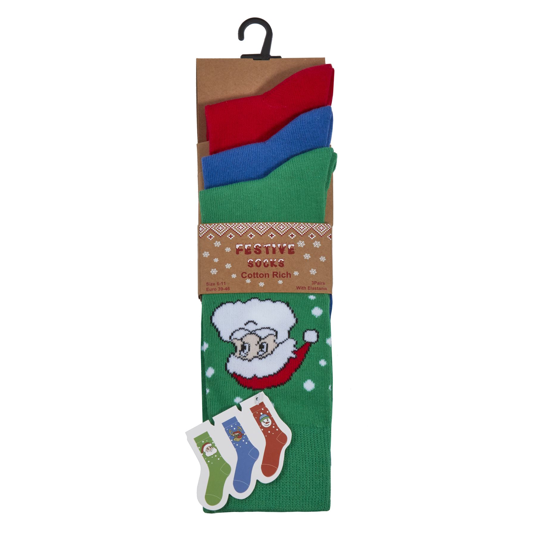 MULTIPACK FAMILYS Christmas Socks Xmas Fun Adults Kids Stocking