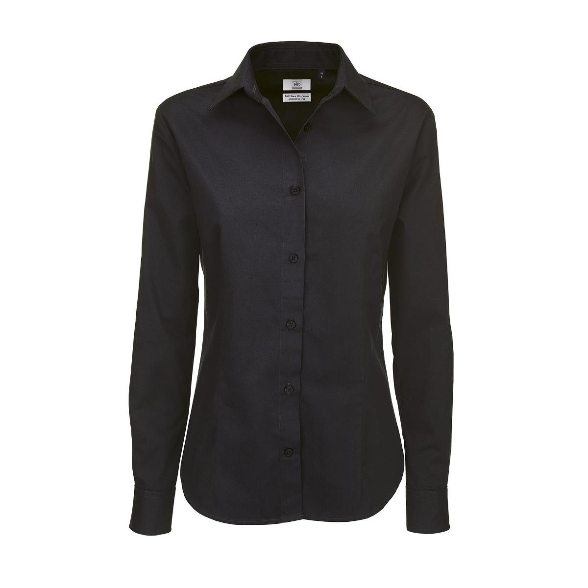 Womens Ladies Blouse Long Sleeve Shirt Office Work Formal Smart Plus