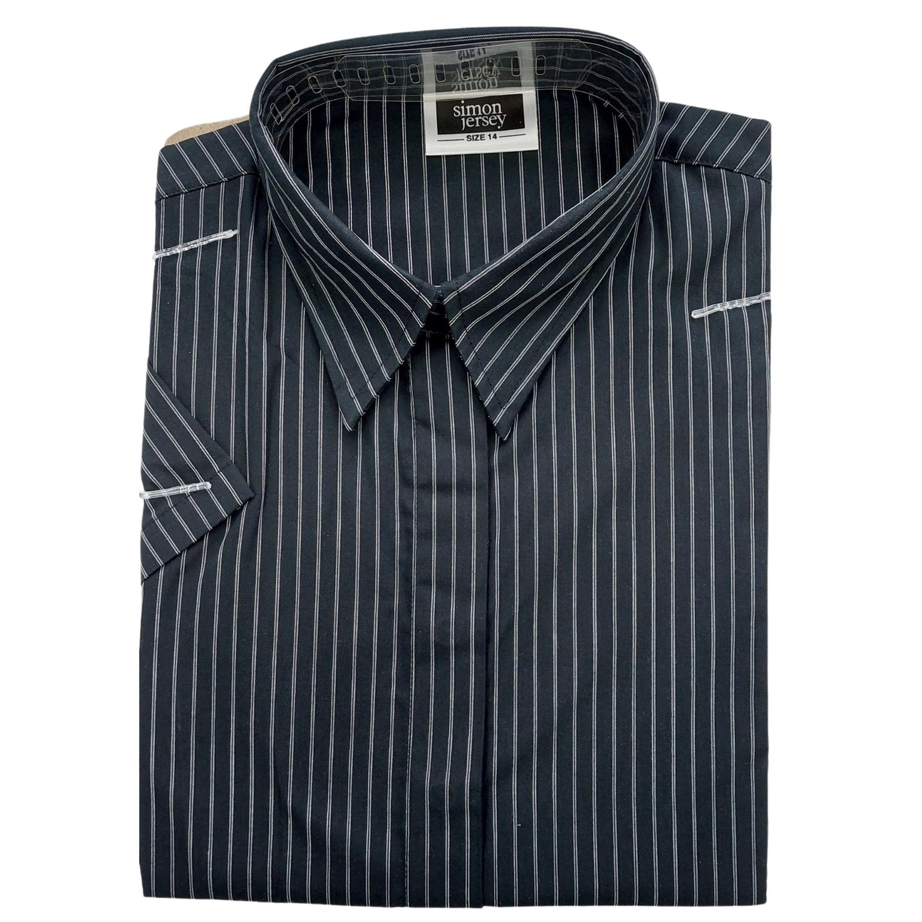 Womens Ladies Blouse Short Sleeve Shirt Office Work Formal Smart Plus Sizes 8-28 - Picture 15 of 21