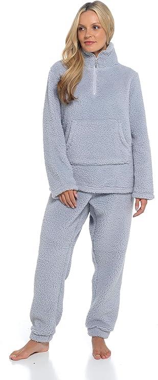 Womens Twosie Pyjamas Sets Fleece Cosy Ladies Novelty Loungewear Gift Nightwear - Picture 10 of 24