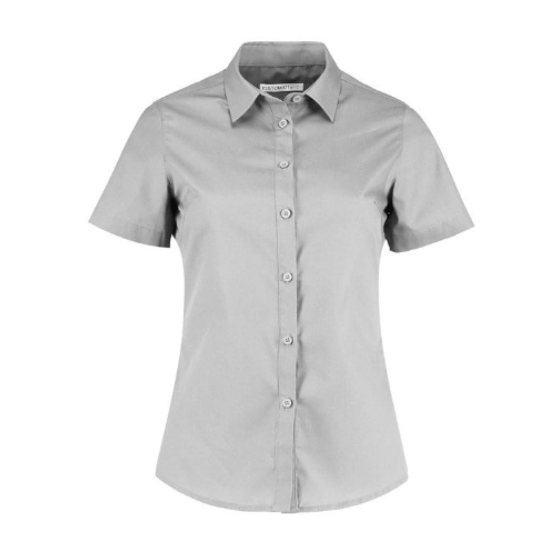 Ladies Womens Short Sleeve Blouses Office Shirts Work Formal Smart Top Size 8-26 - Picture 21 of 44