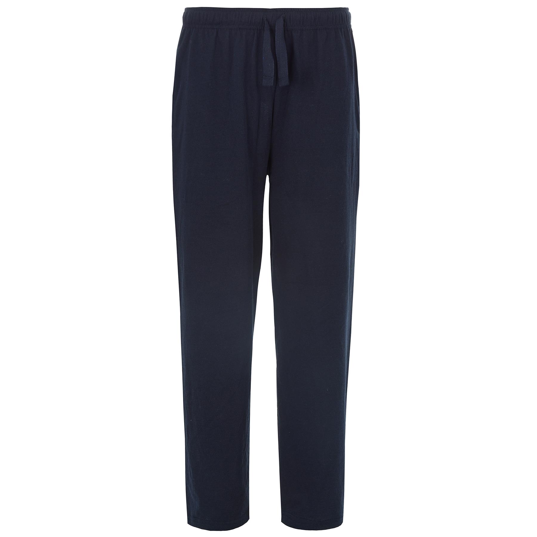 Mens Lounge Pants Pyjama Pjs Bottom Jersey Cotton Rich Plain Nightwear Soft warm