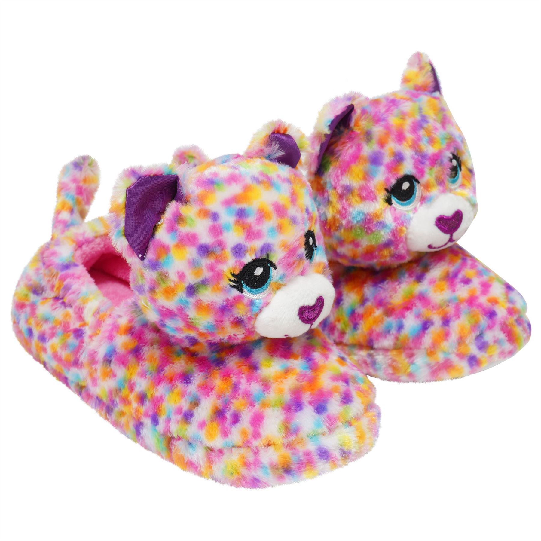 Kids Girls Slippers 3D Novelty Plush Animal Unicorn Bunny Warm Cosy