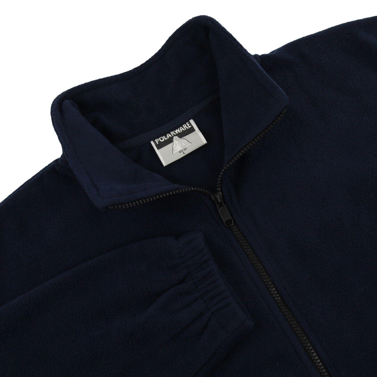 Mens Fleece Jacket Full Zip Up Polar Work Warm Anti Pill Outdoor Coat Top Pocket - Picture 9 of 23