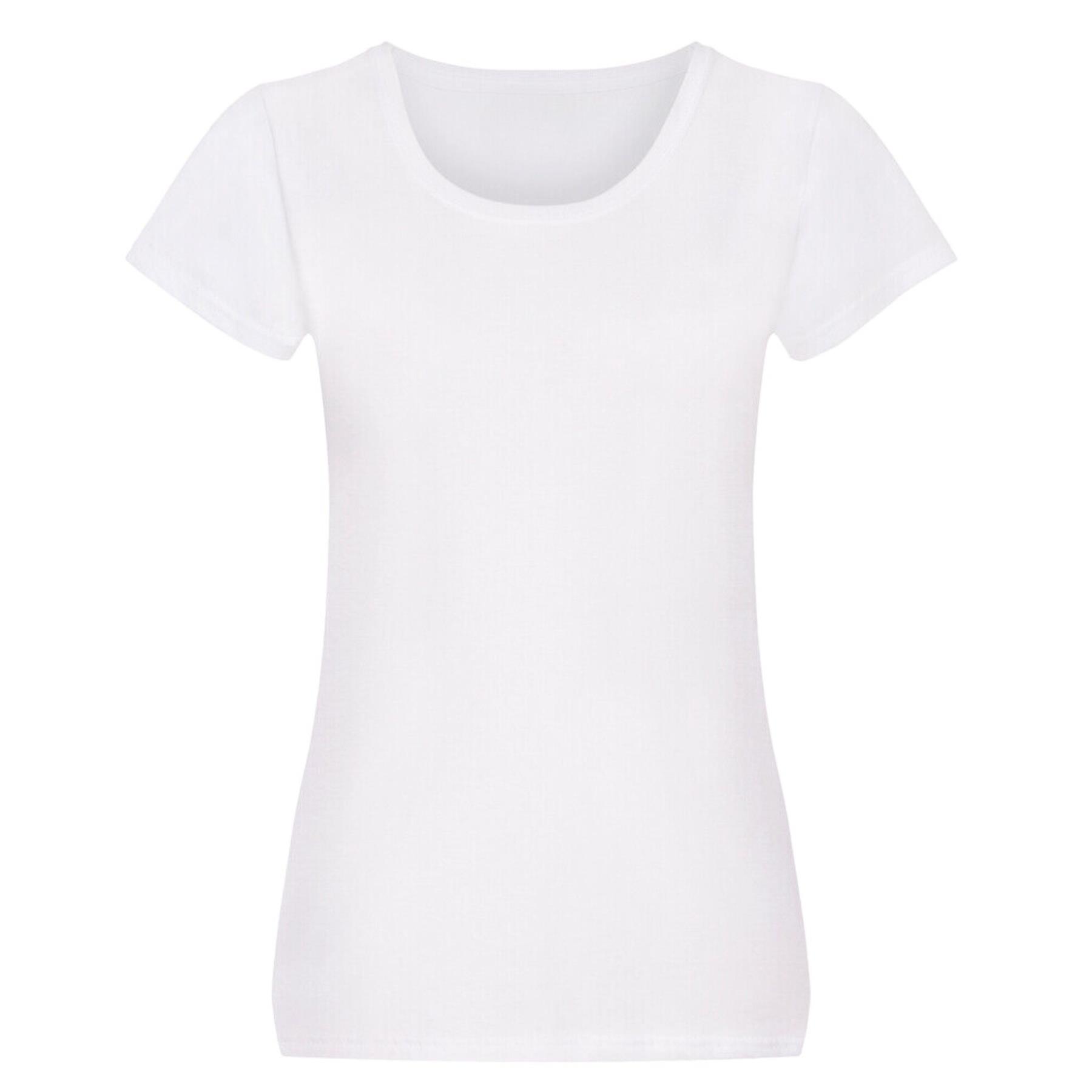 Ladies Plain Short Cap Sleeve T-Shirt Womens Slim Fit Crew Neck Tee Sizes 8-12 - Picture 10 of 10