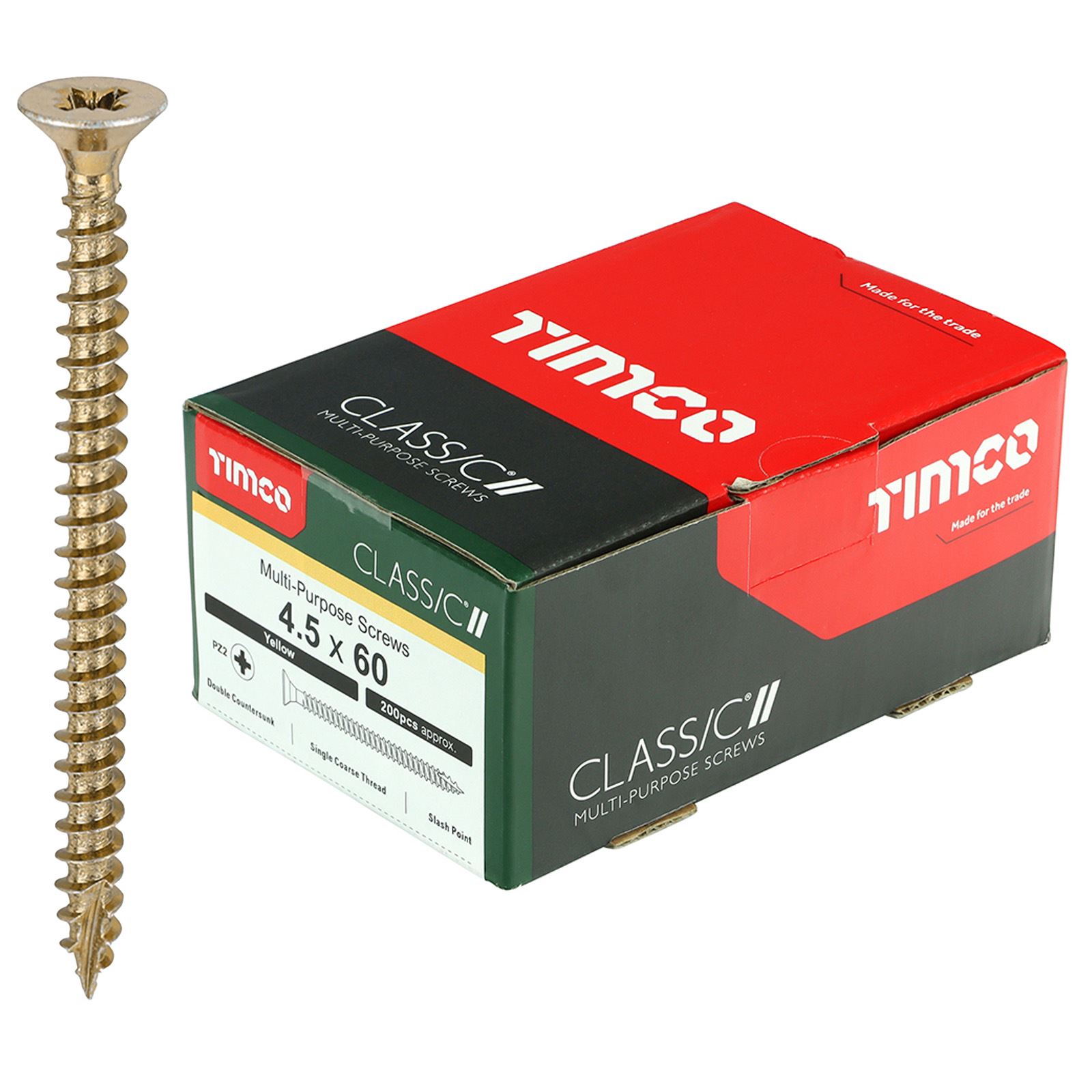 TIMCO Classic Mehrzweckschrauben Pozi Kopf Doppel Senken Gelb Verpackt - Bild 41 von 71