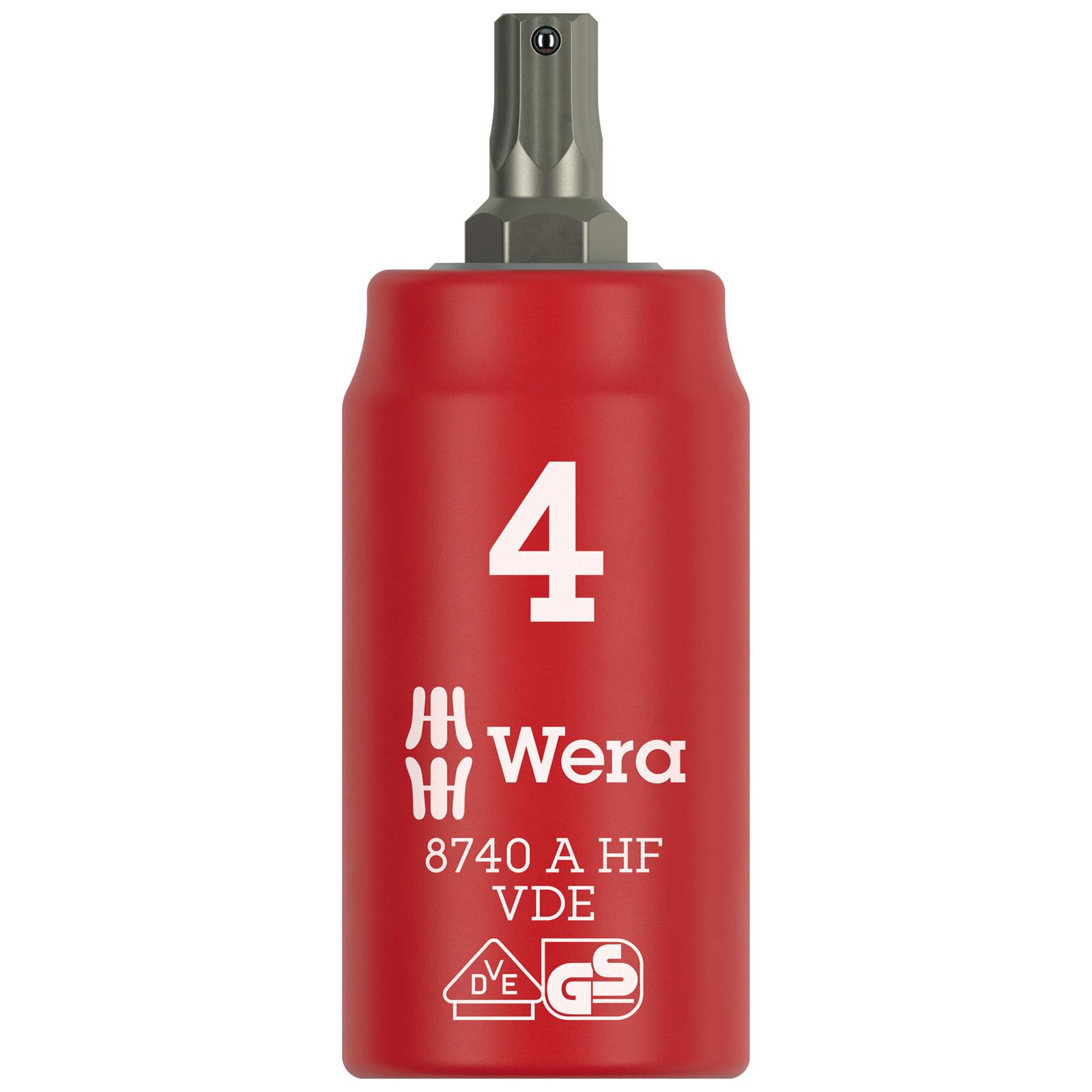 Wera VDE Zyklop Hex Bit Socket 1000V Holding Function 1/4" Drive 8740 A 3-8mm - Picture 4 of 7