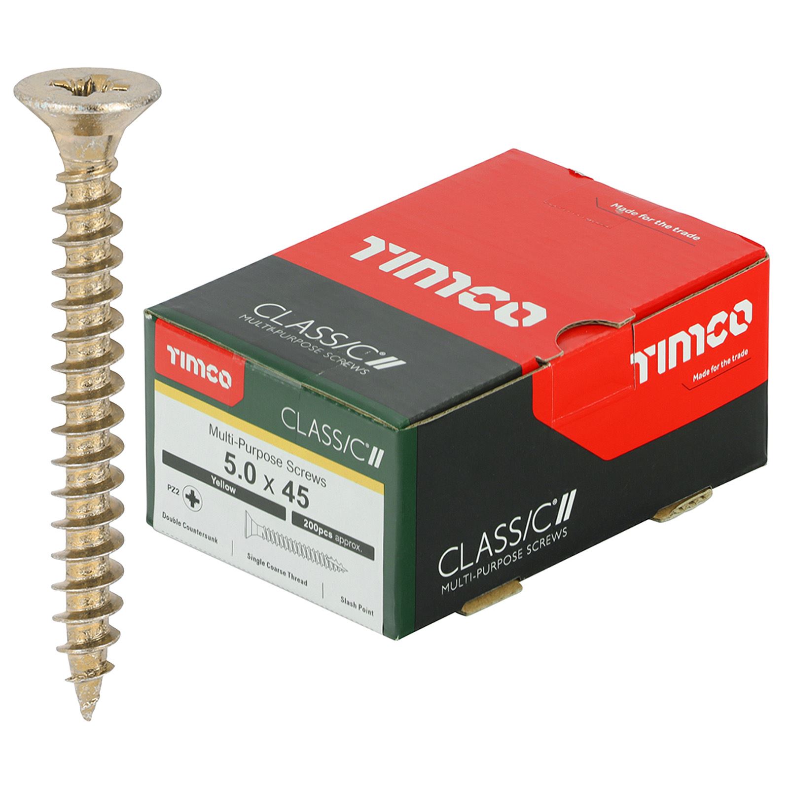 TIMCO Classic Mehrzweckschrauben Pozi Kopf Doppel Senken Gelb Verpackt - Bild 49 von 71