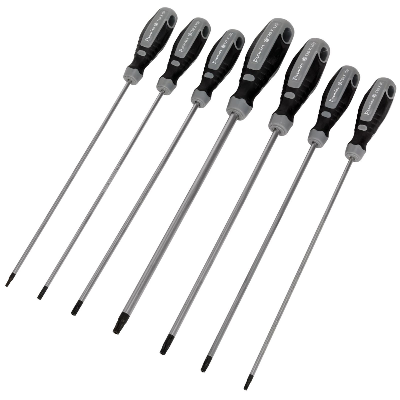 Sealey 7pc 250mm GripMAX Security Torx TrxStar Screwdriver Set Long