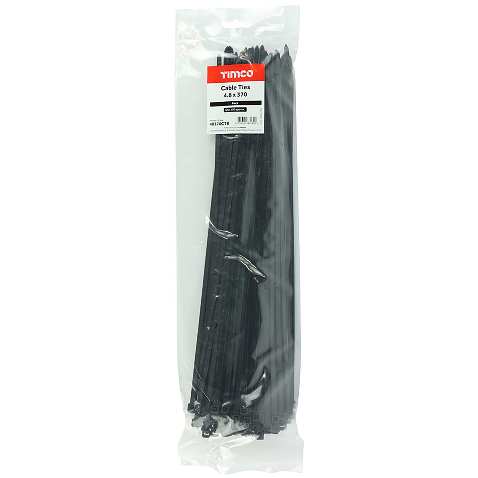 TIMCO Kabelbinder Zip Tie Wraps schwarz Kunststoff versch. Größen wählbar Länge - Bild 9 von 16