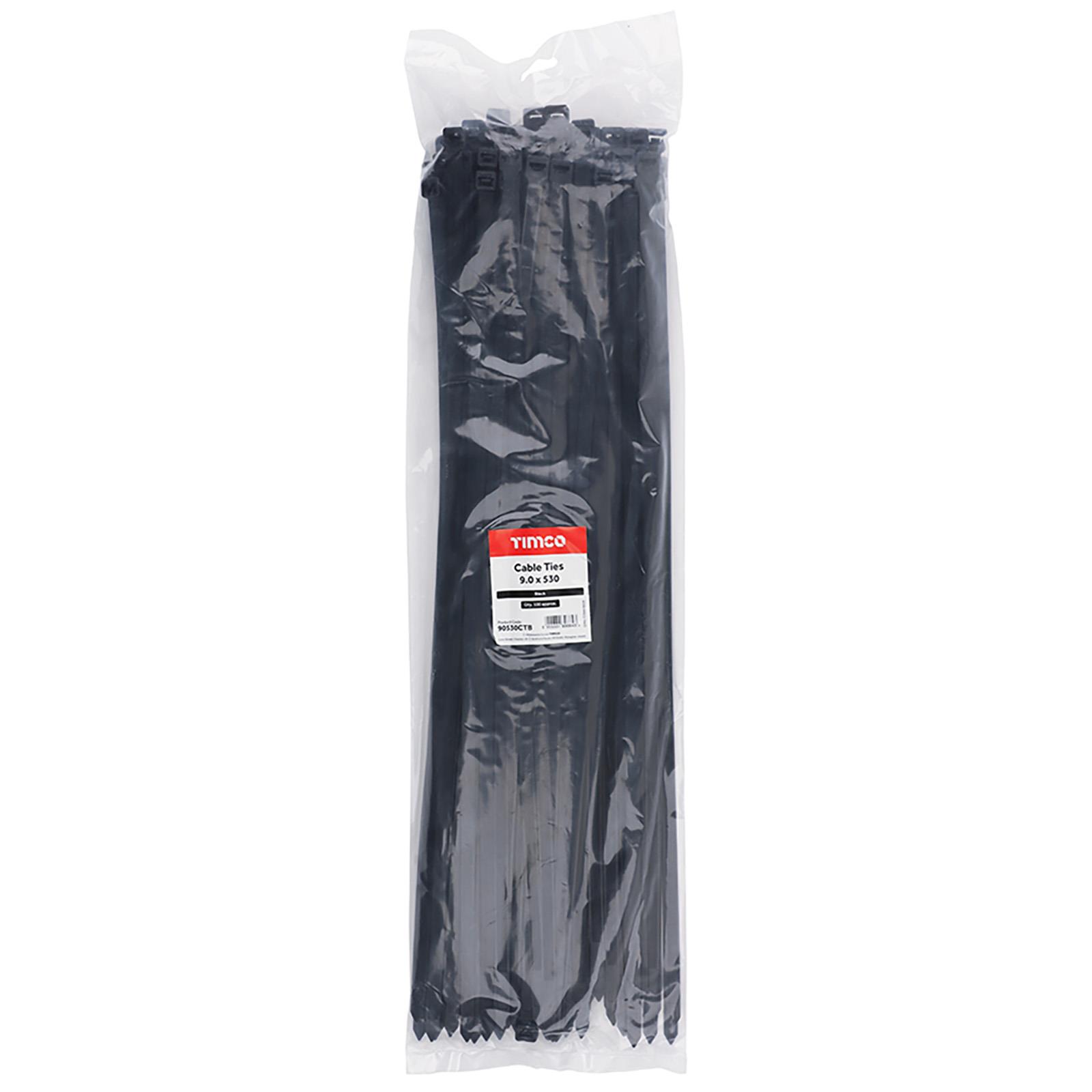 TIMCO Kabelbinder Zip Tie Wraps schwarz Kunststoff versch. Größen wählbar Länge - Bild 15 von 16