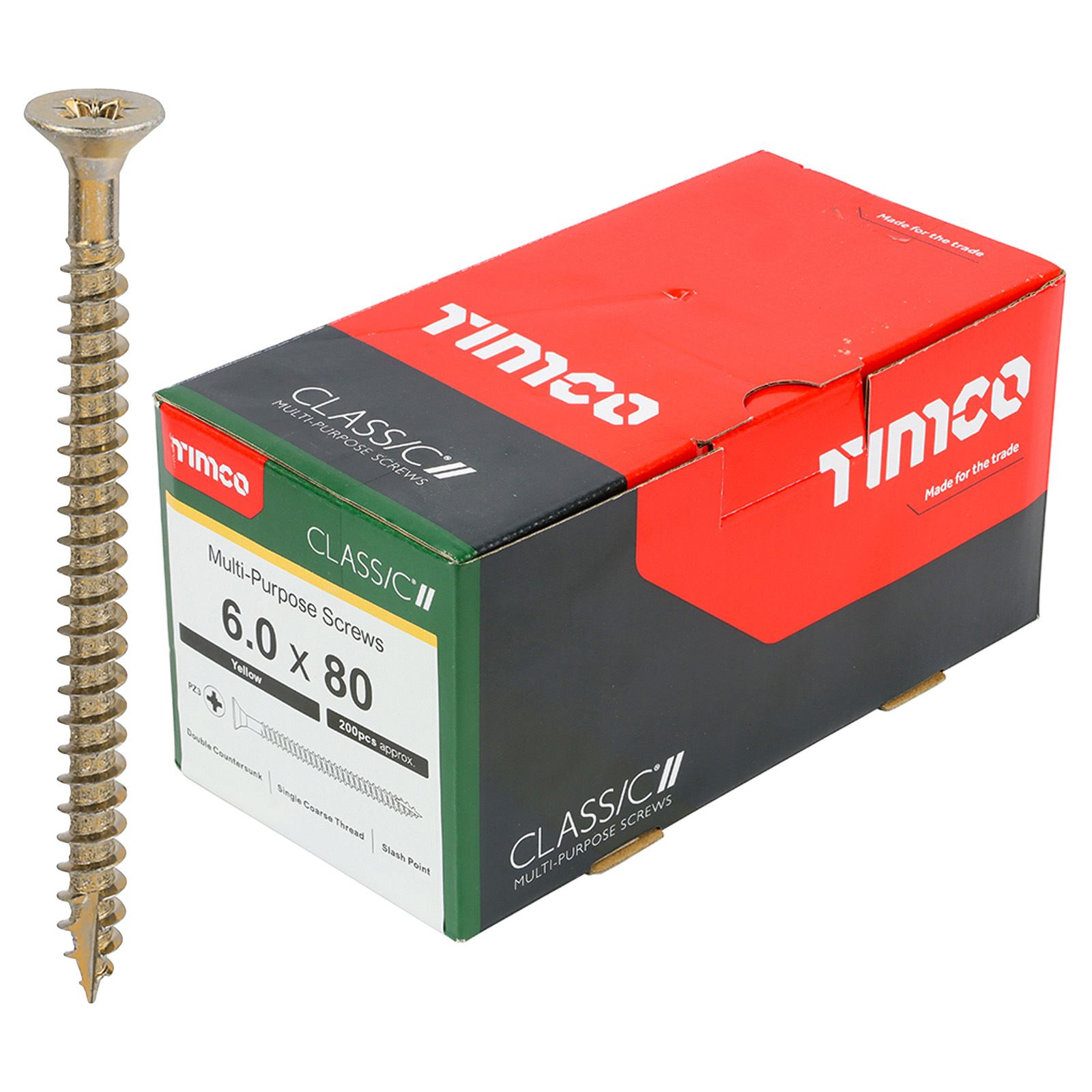 TIMCO Classic Mehrzweckschrauben Pozi Kopf Doppel Senken Gelb Verpackt - Bild 64 von 71