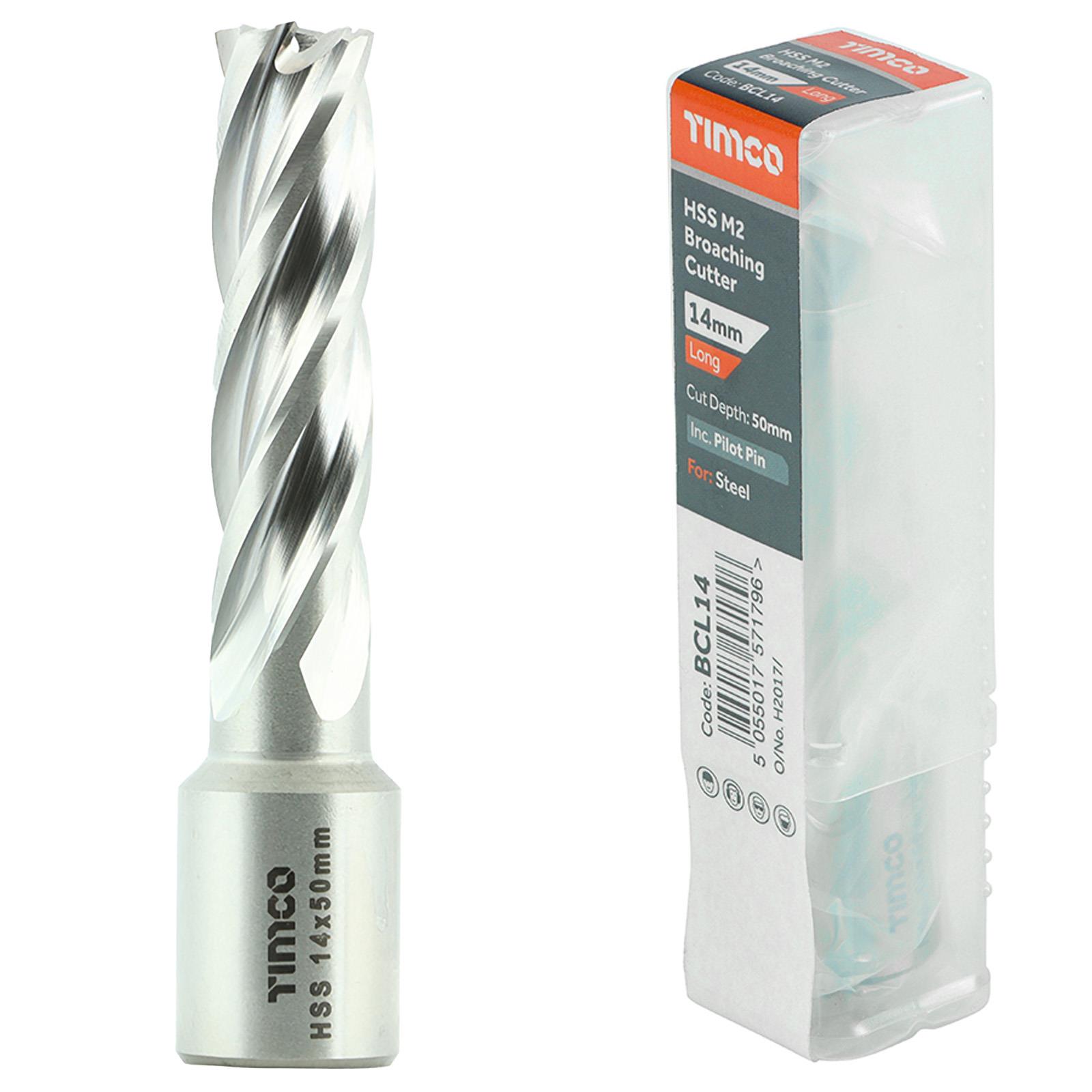 TIMCO Broaching Cutter Mag Drill Bit M2 HSS Pilot Pin Annular Broach Cutter - Picture 31 of 47