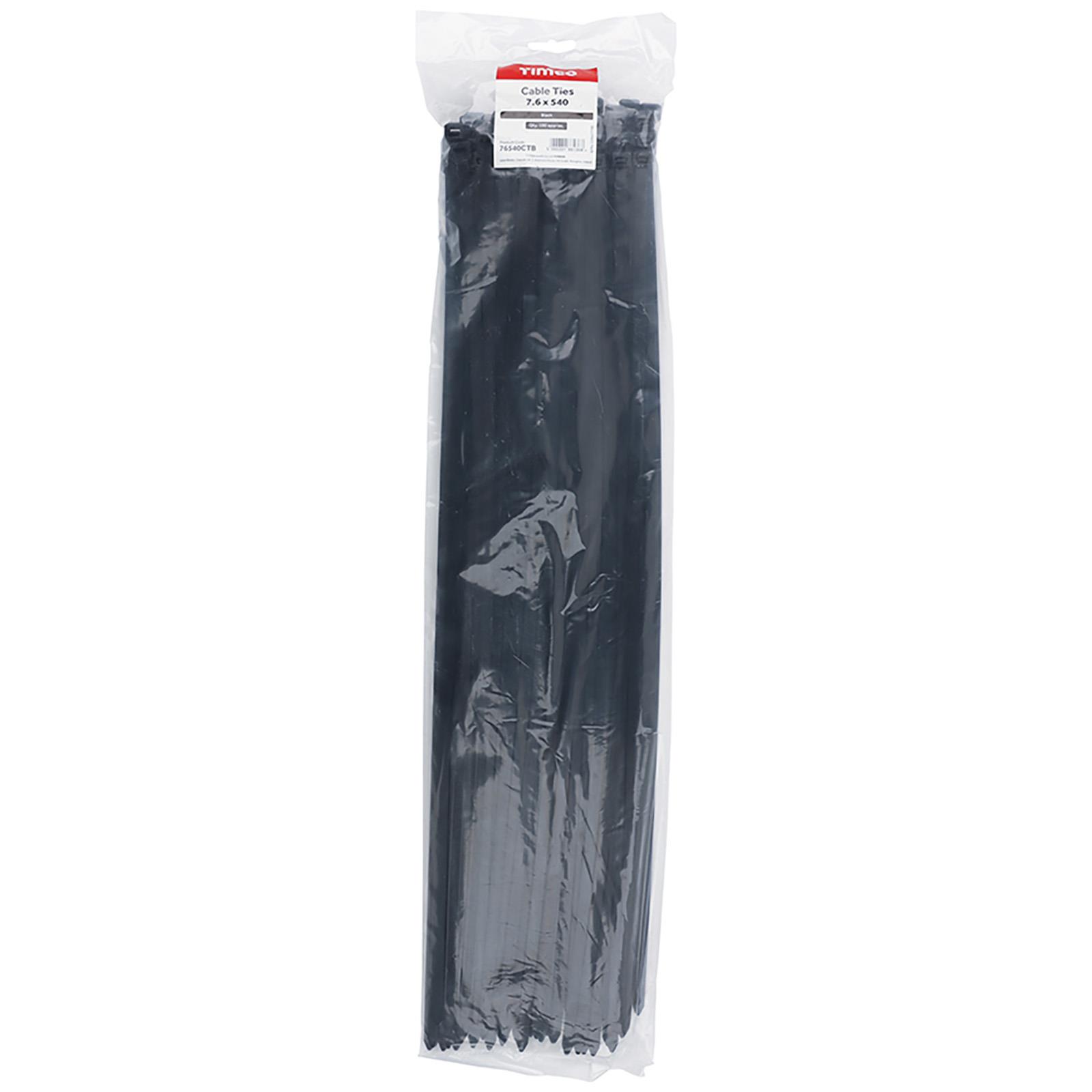 TIMCO Kabelbinder Zip Tie Wraps schwarz Kunststoff versch. Größen wählbar Länge - Bild 14 von 16