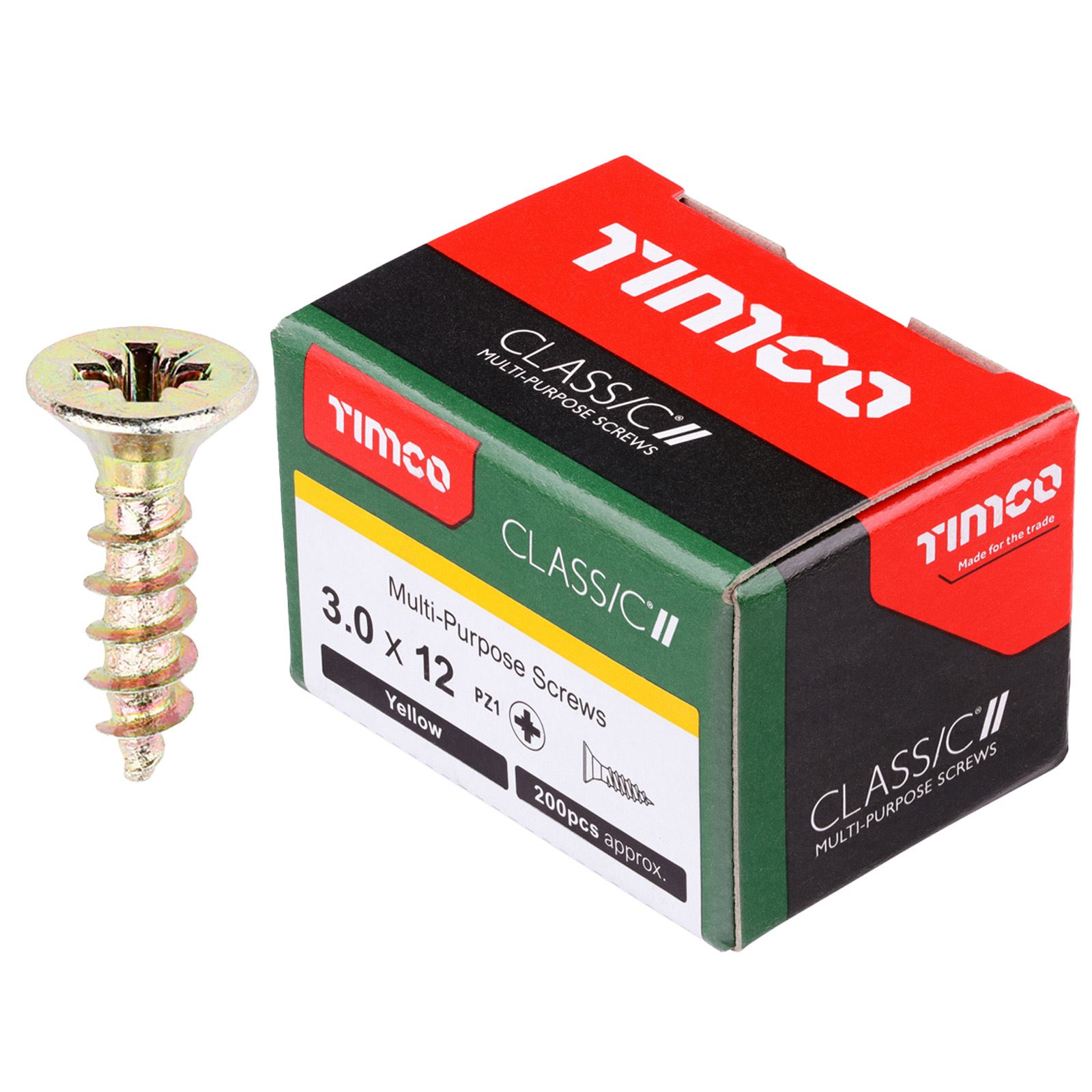 TIMCO Classic Mehrzweckschrauben Pozi Kopf Doppel Senken Gelb Verpackt - Bild 3 von 71