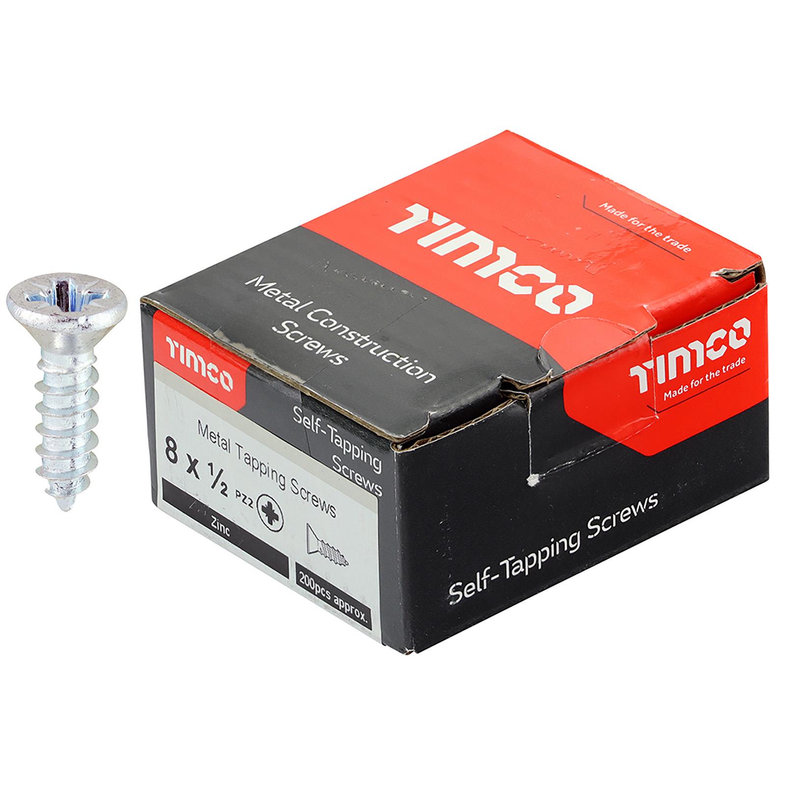 TIMCO Self Tapping Drilling Screws Zinc Metal Countersunk Head Tappers Pozi - Picture 8 of 24