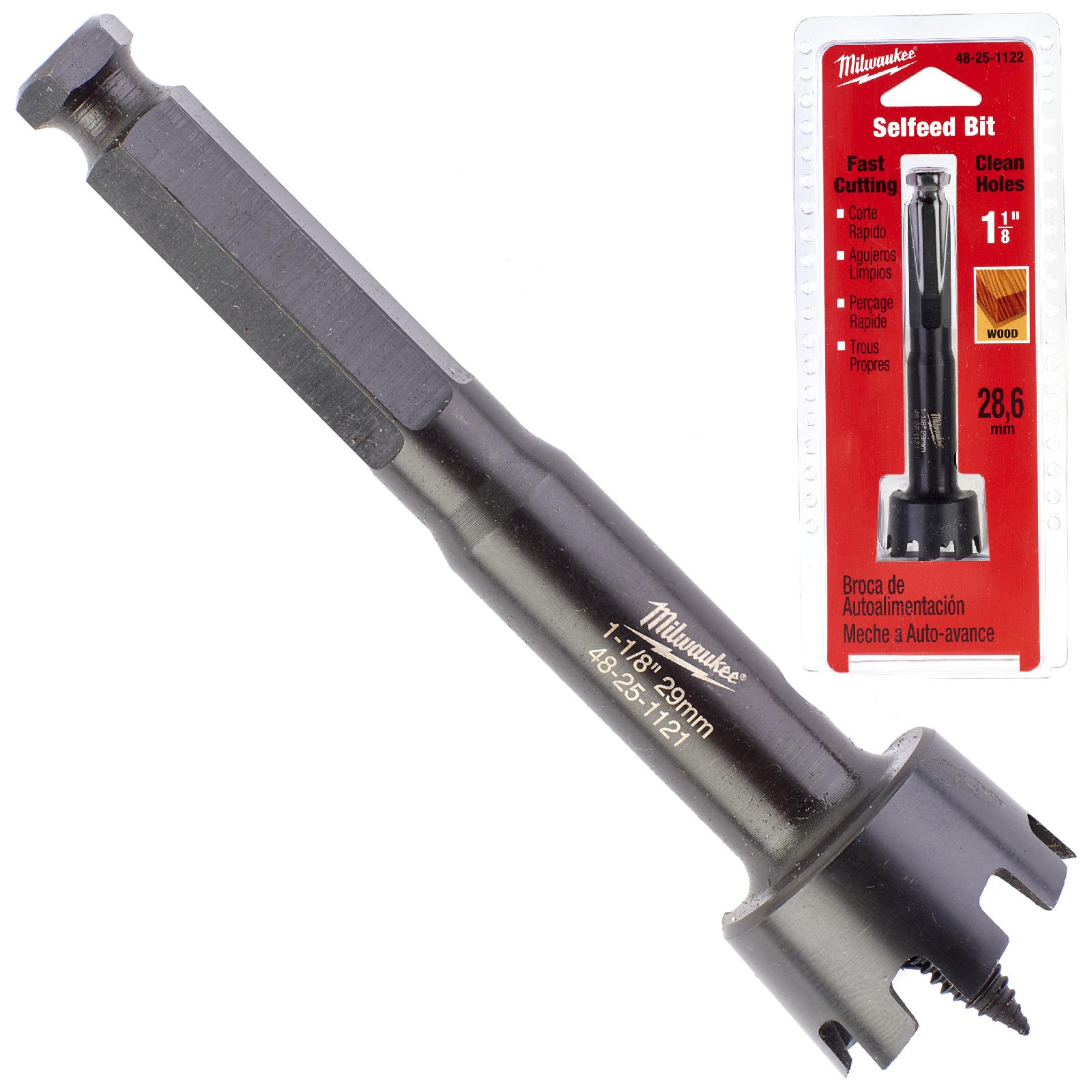 Milwaukee Self Feed Forstner Wood Drill Bits Hole Cutter 25117mm