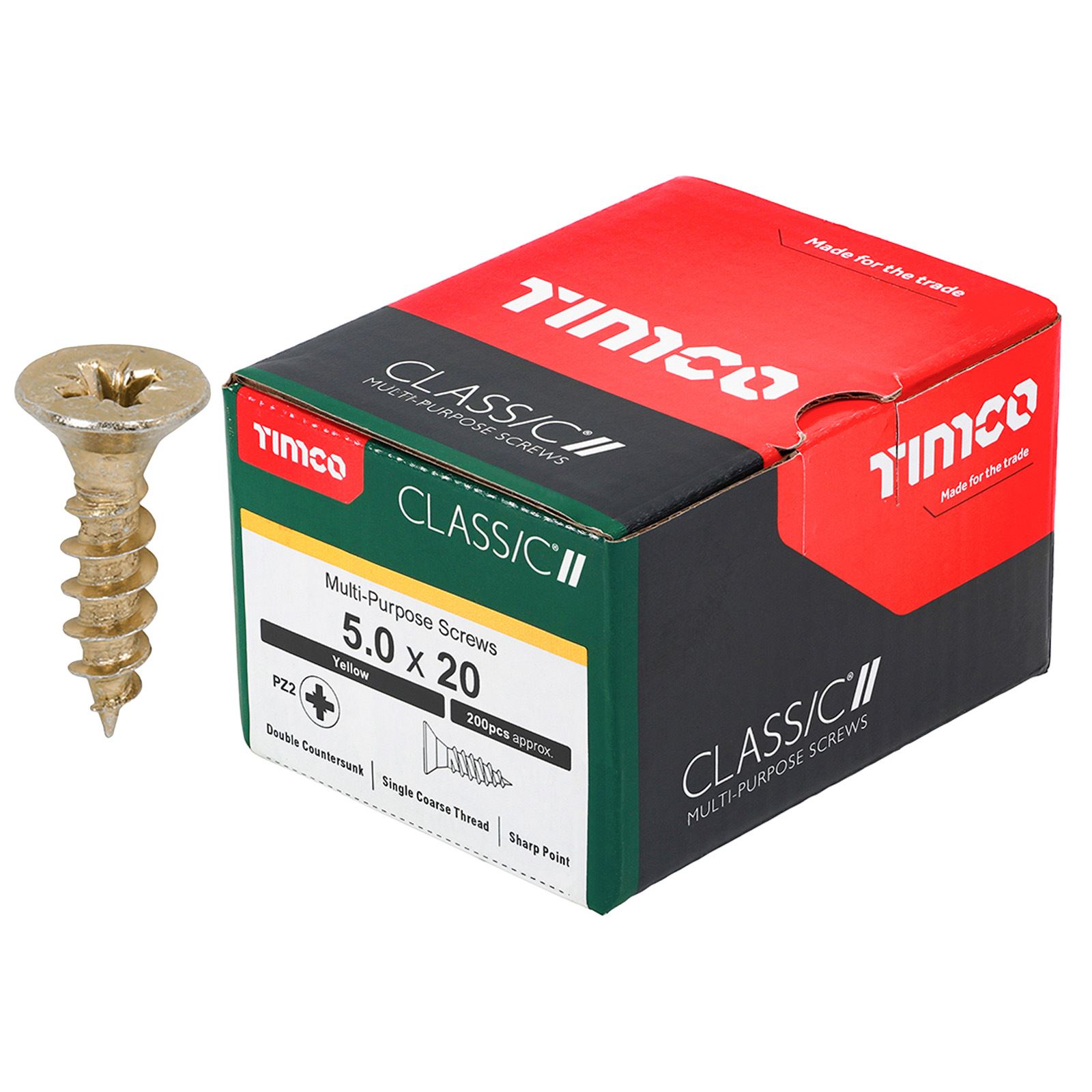 TIMCO Classic Mehrzweckschrauben Pozi Kopf Doppel Senken Gelb Verpackt - Bild 44 von 71