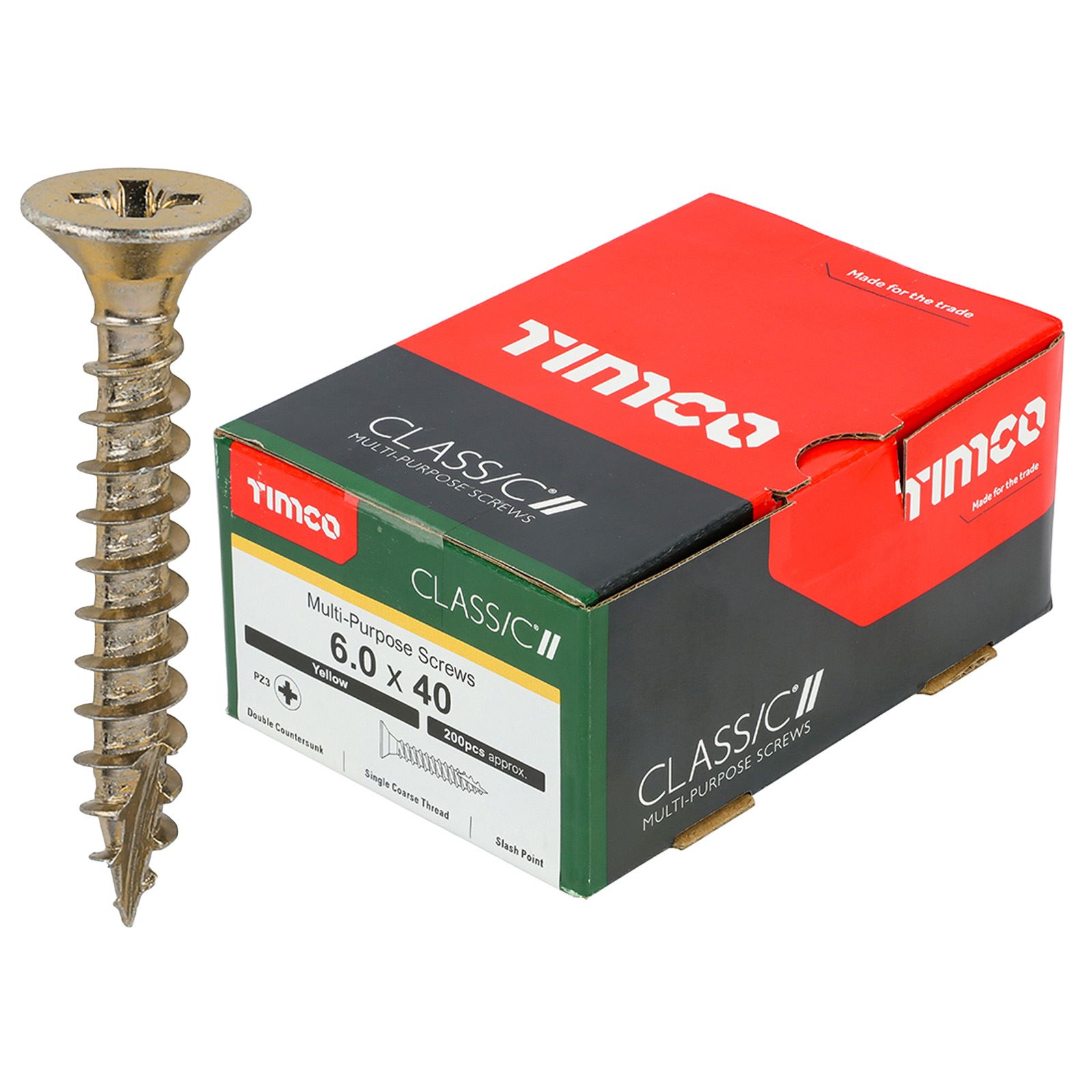 TIMCO Classic Mehrzweckschrauben Pozi Kopf Doppel Senken Gelb Verpackt - Bild 59 von 71