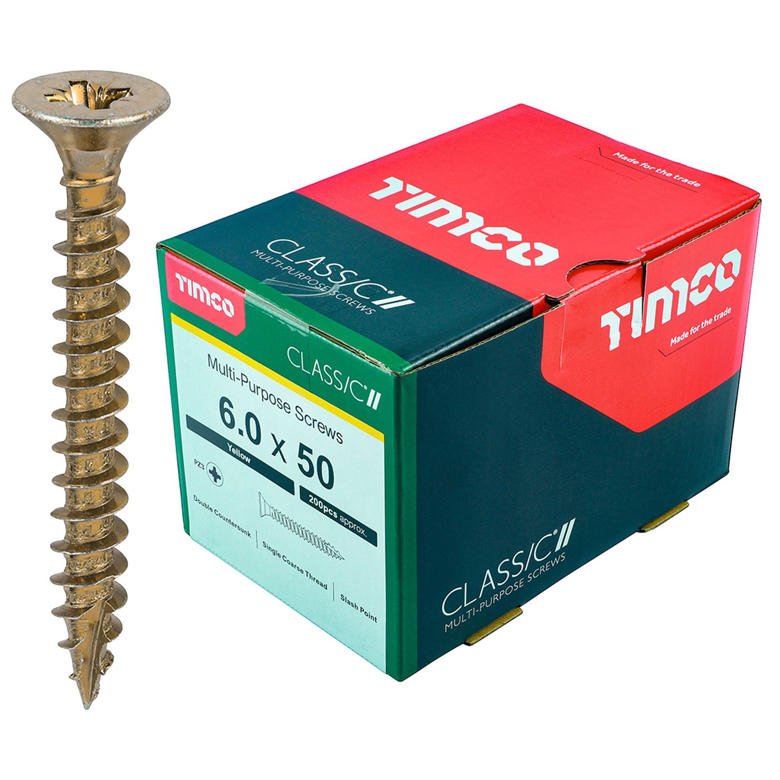 TIMCO Classic Mehrzweckschrauben Pozi Kopf Doppel Senken Gelb Verpackt - Bild 61 von 71