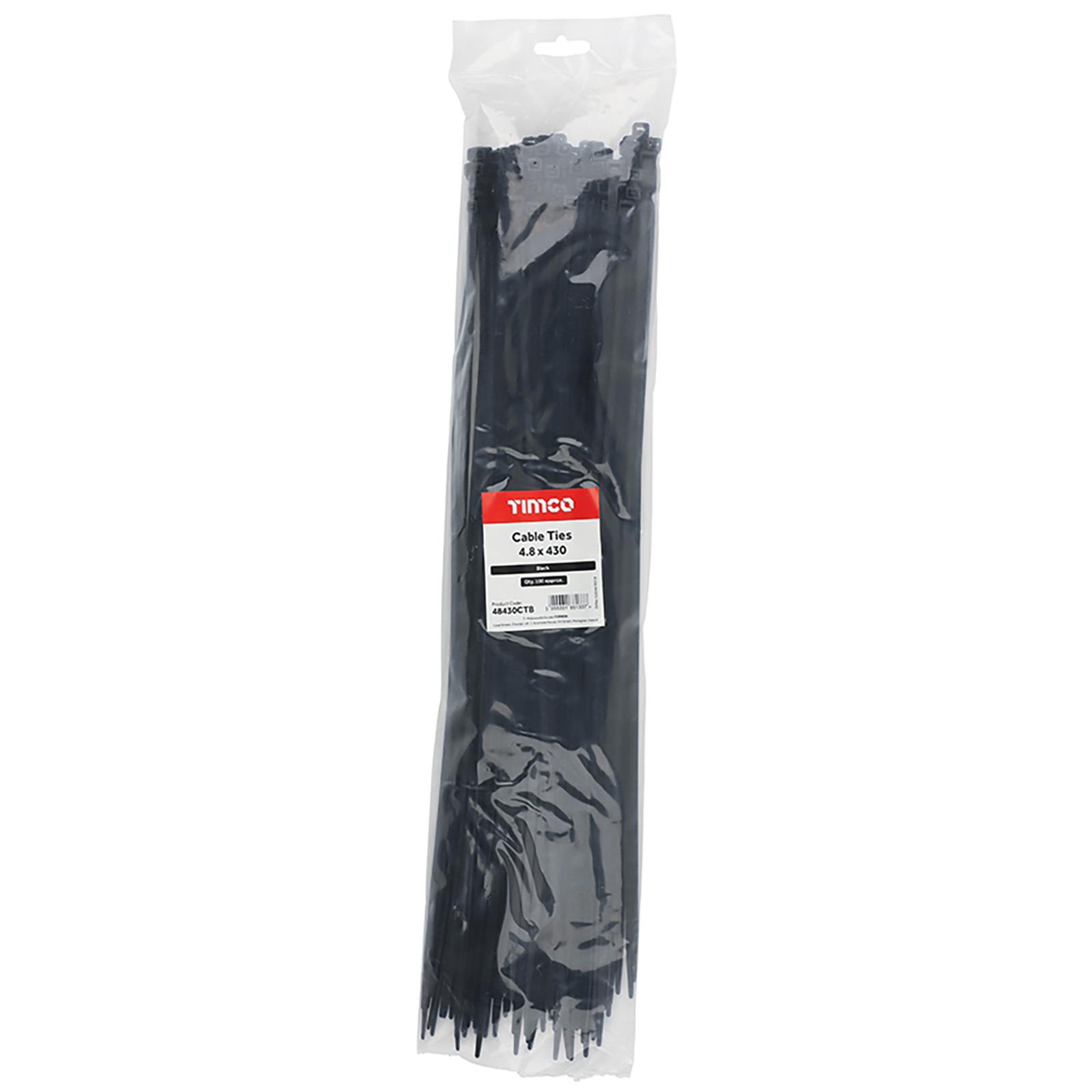 TIMCO Kabelbinder Zip Tie Wraps schwarz Kunststoff versch. Größen wählbar Länge - Bild 10 von 16