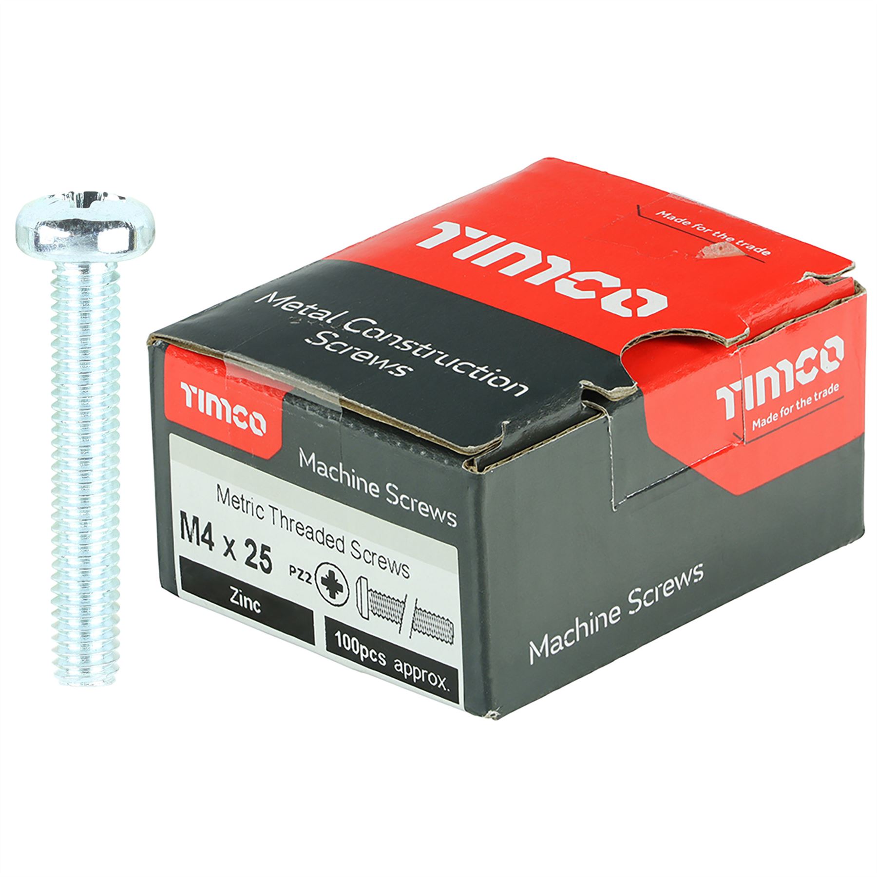 TIMCO Machine Screws Pan Head Zinc Pozi Head 100 Screws Box M4 M5 M6 - Picture 8 of 26