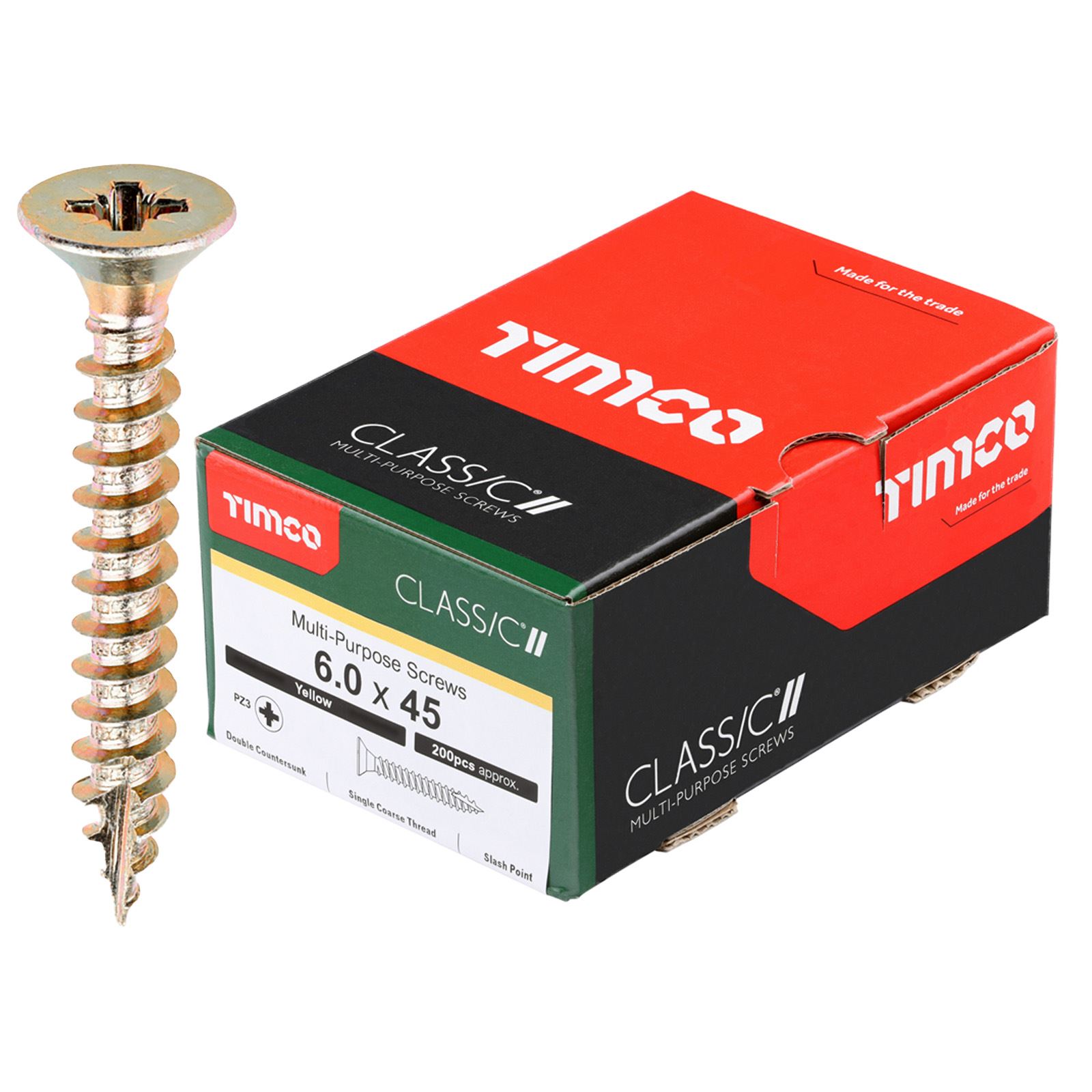 TIMCO Classic Mehrzweckschrauben Pozi Kopf Doppel Senken Gelb Verpackt - Bild 60 von 71