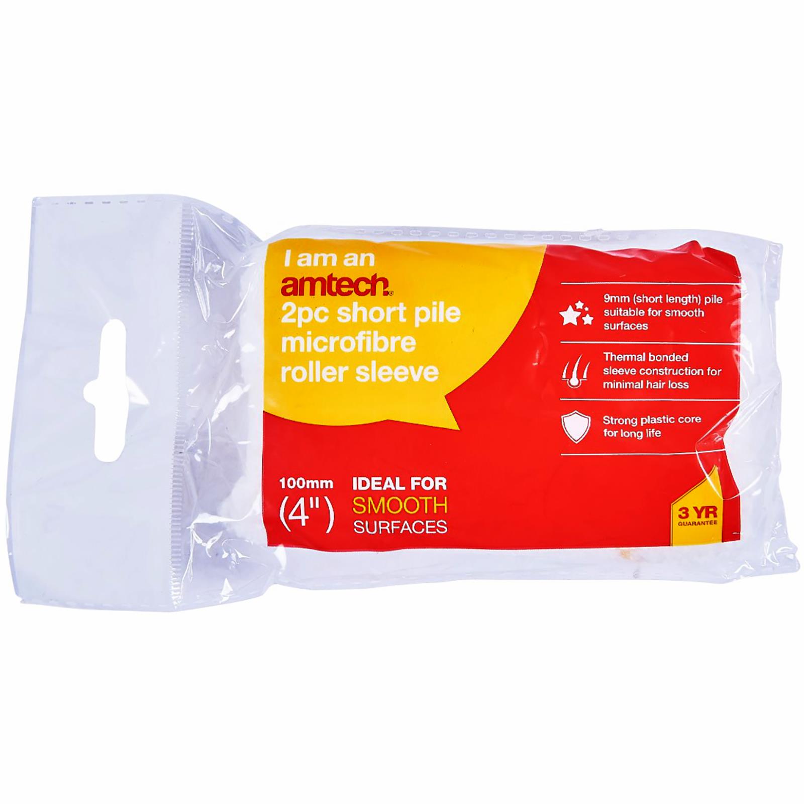 Mangas de rodillo de pintura Amtech decoración emulsión brillo 4" 100 mm microfibra - Imagen 10 de 10